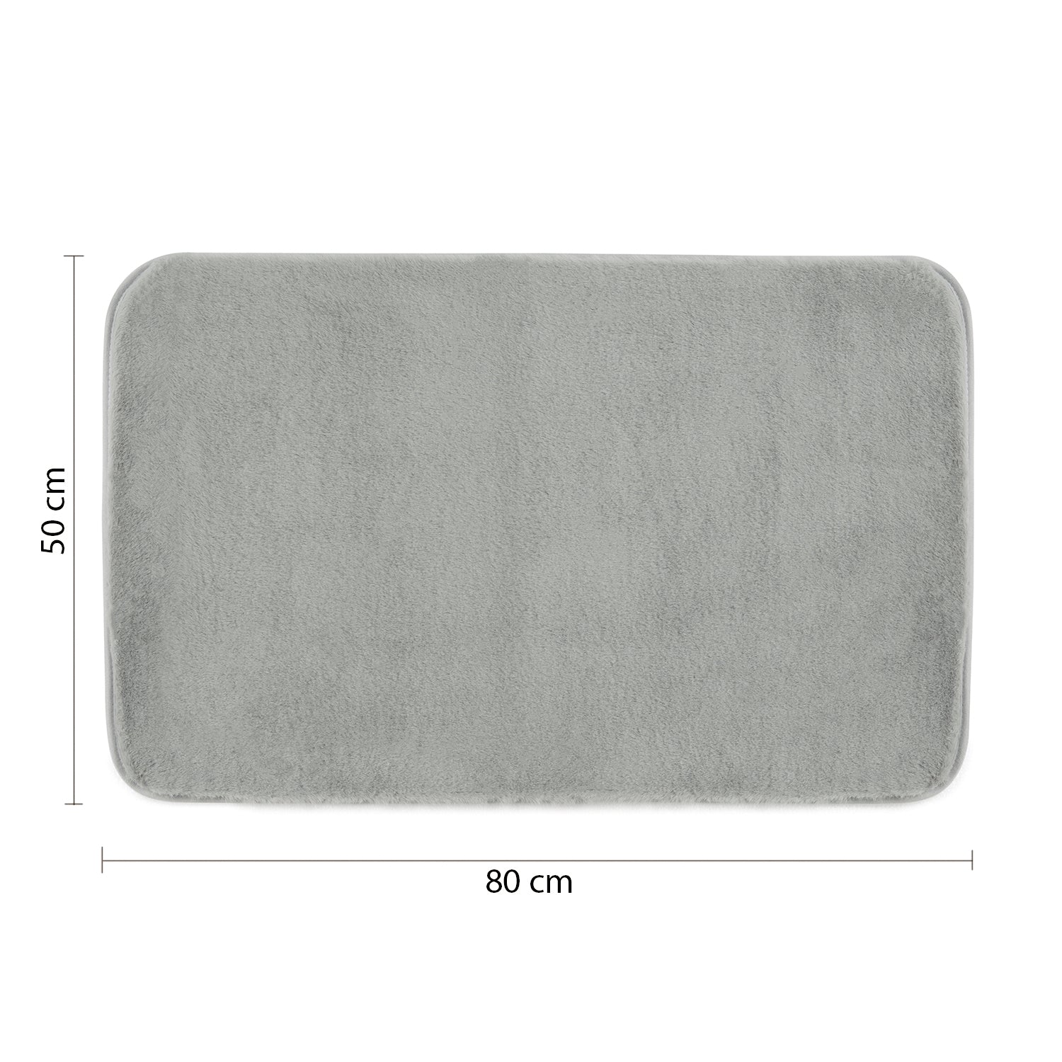  Tappeto bagno 50x80 cm modello Fuzzy di Gedy - Grigio by CeramicStore | Lo specialista del tuo bagno