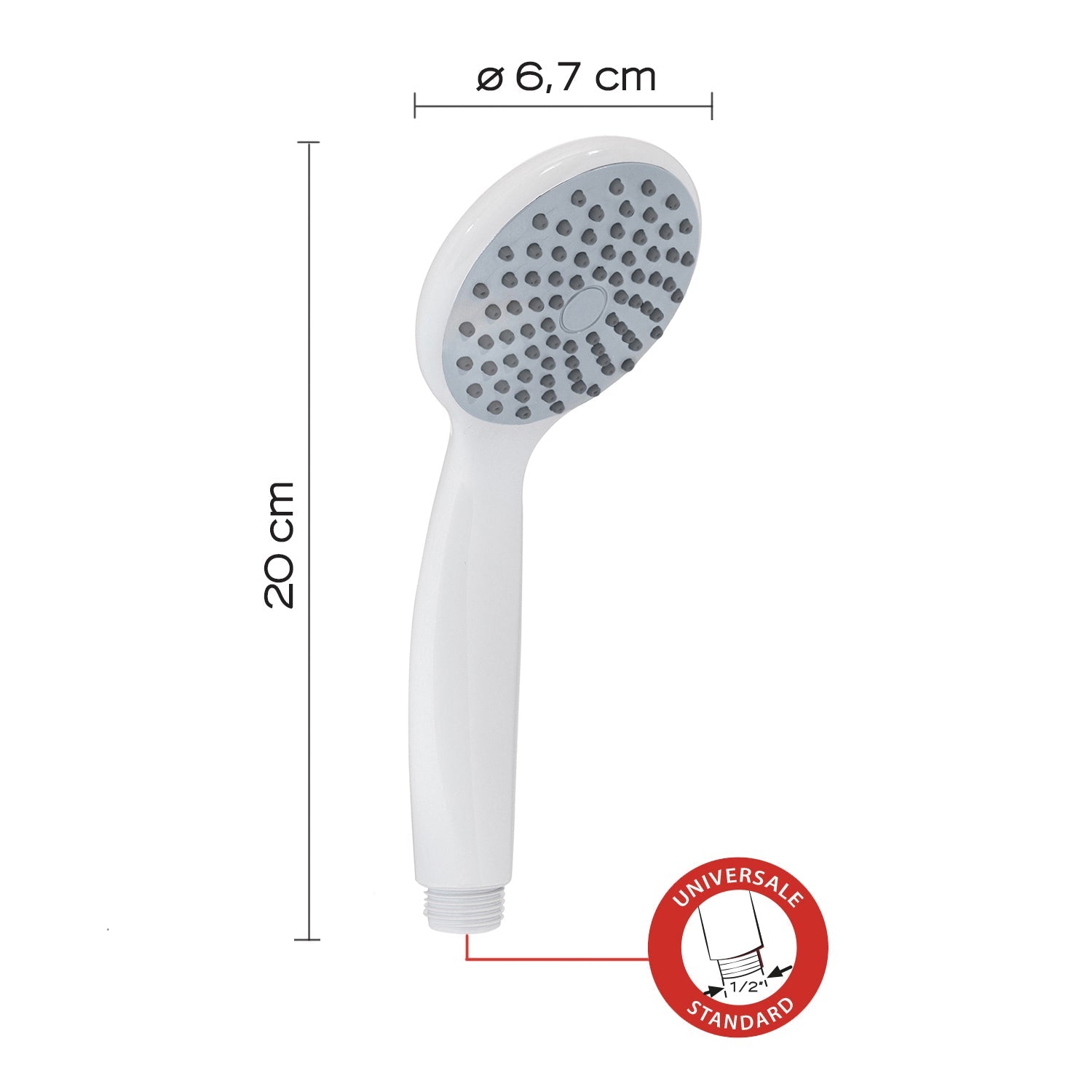  Doccetta 1 getto modello Easy 03 di Gedy - Bianco by CeramicStore | Lo specialista del tuo bagno