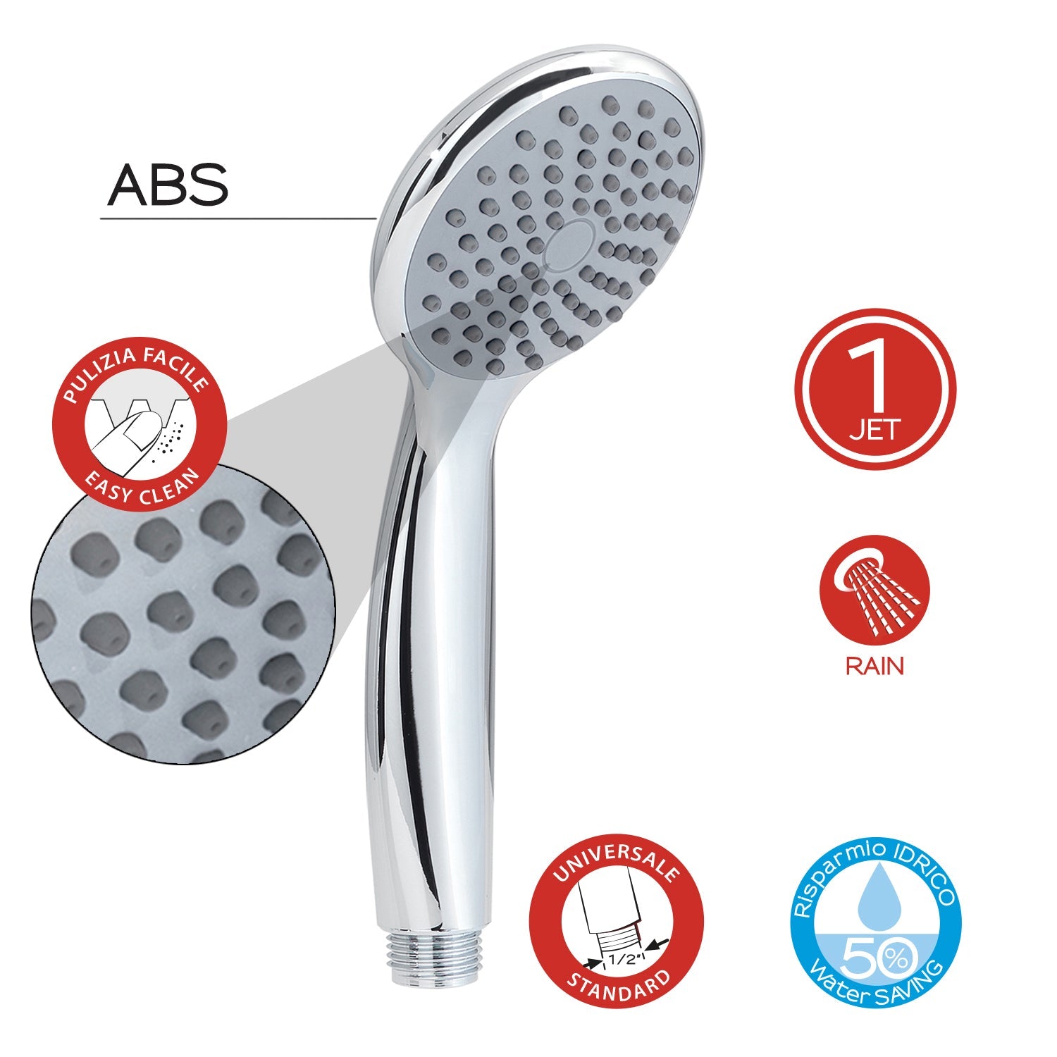  Doccetta 1 getto modello Easy 05 di Gedy - Cromato lucido by CeramicStore | Lo specialista del tuo bagno