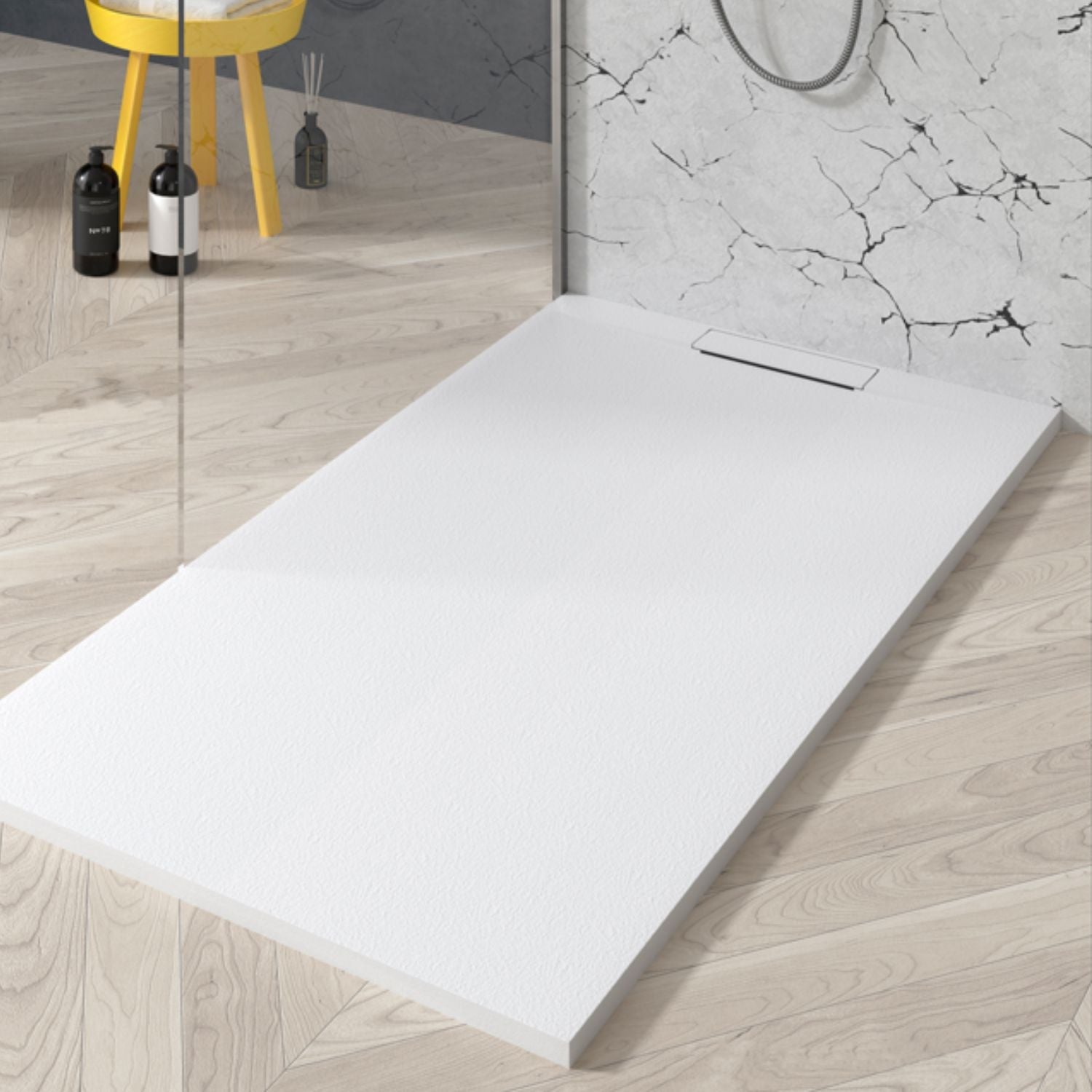 Piatto doccia Maiya 80x180 bianco in mineralmarmo by CeramicStore | Lo specialista del tuo bagno