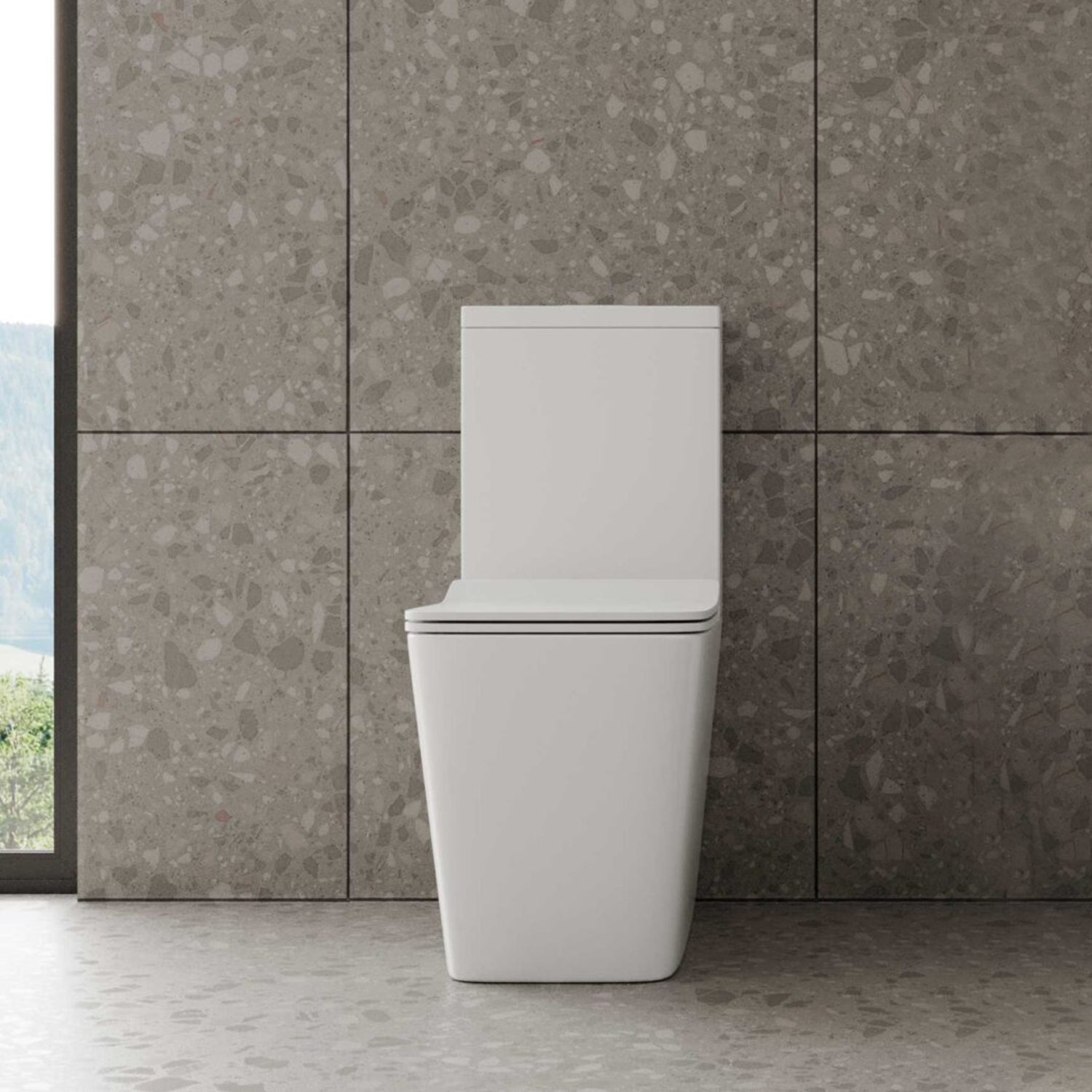 Vaso monoblocco con copriwater soft close Tela BathCore L 36
