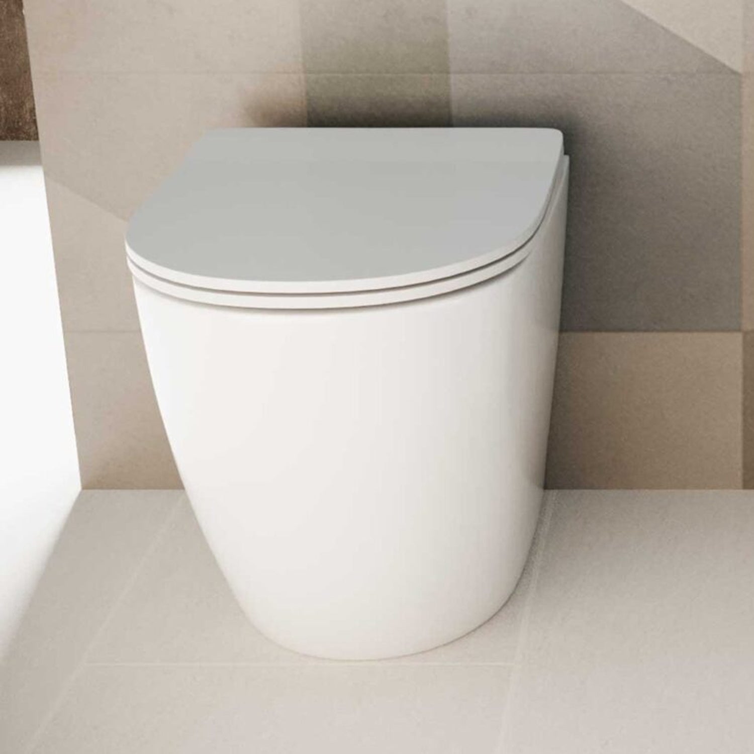 Vaso filomuro 56x37 cm BathCore serie Aria Special H50 - Bianco Lucido