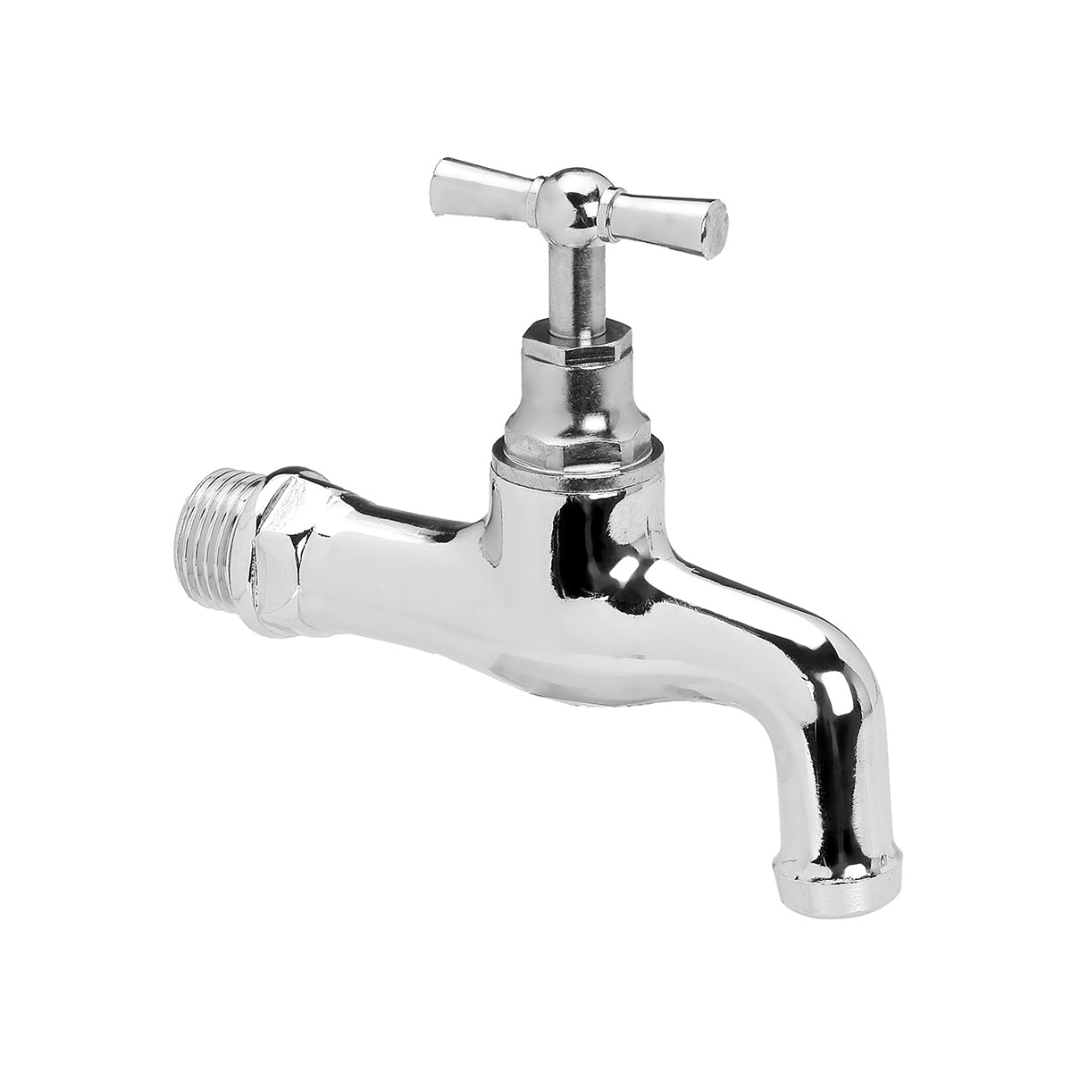 Rubinetto a vitone da esterno con attacco 1/2" - Ottone cromato lucido