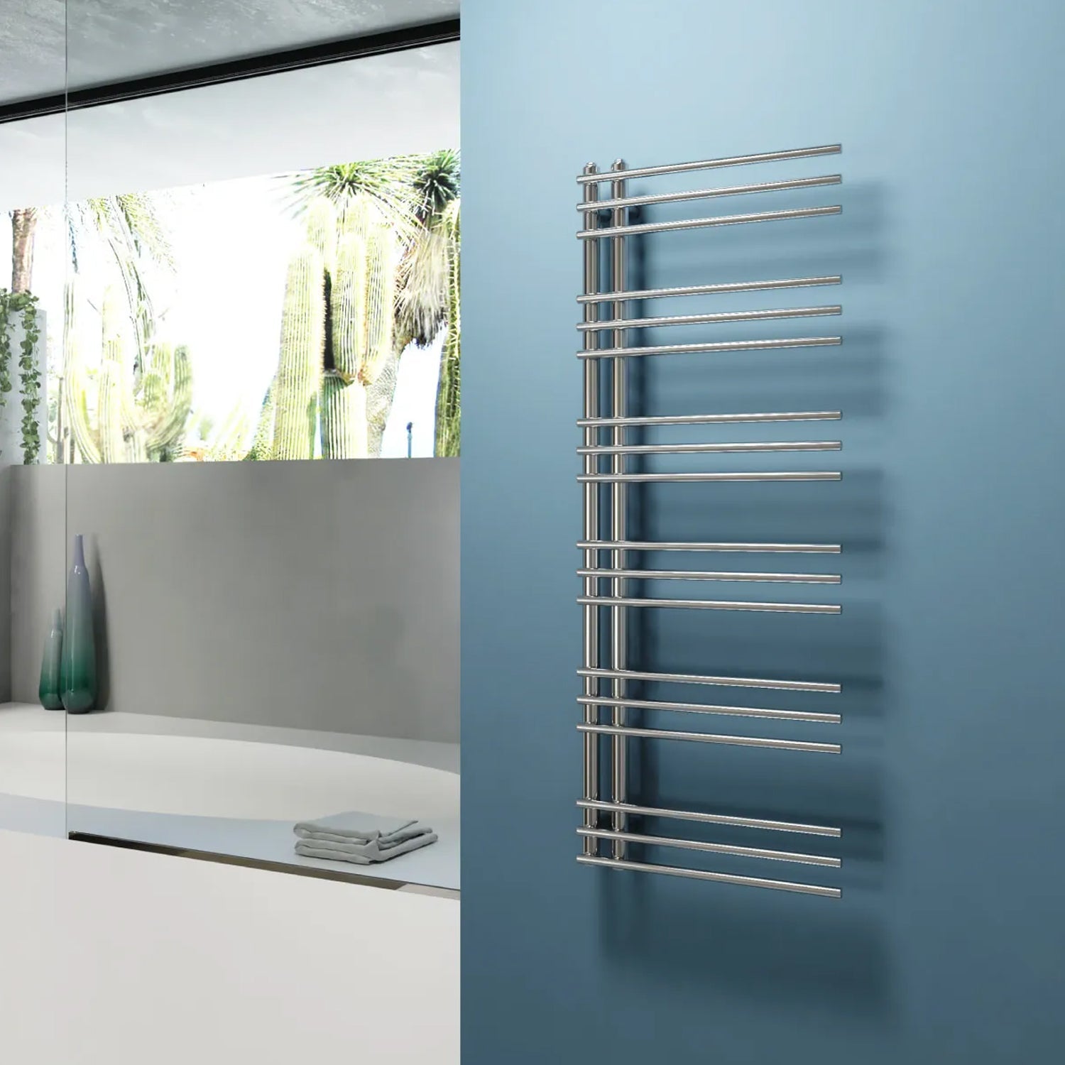  Termoarredo idraulico modello Arpa 120x50 cm e 360W - Cromato by CeramicStore | Lo specialista del tuo bagno