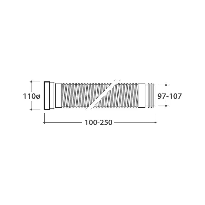  Raccordo flessibile scarico parete da 21 a 25 cm per WC Multi 2.0 Globo by CeramicStore | Lo specialista del tuo bagno