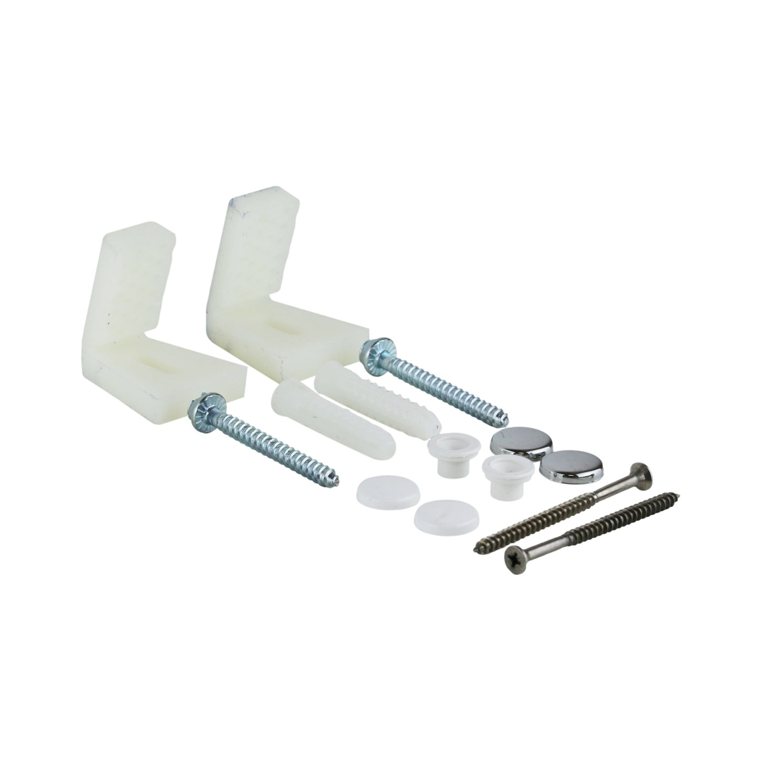 Set di ricambio fissaggi orizzontali cromo per vaso