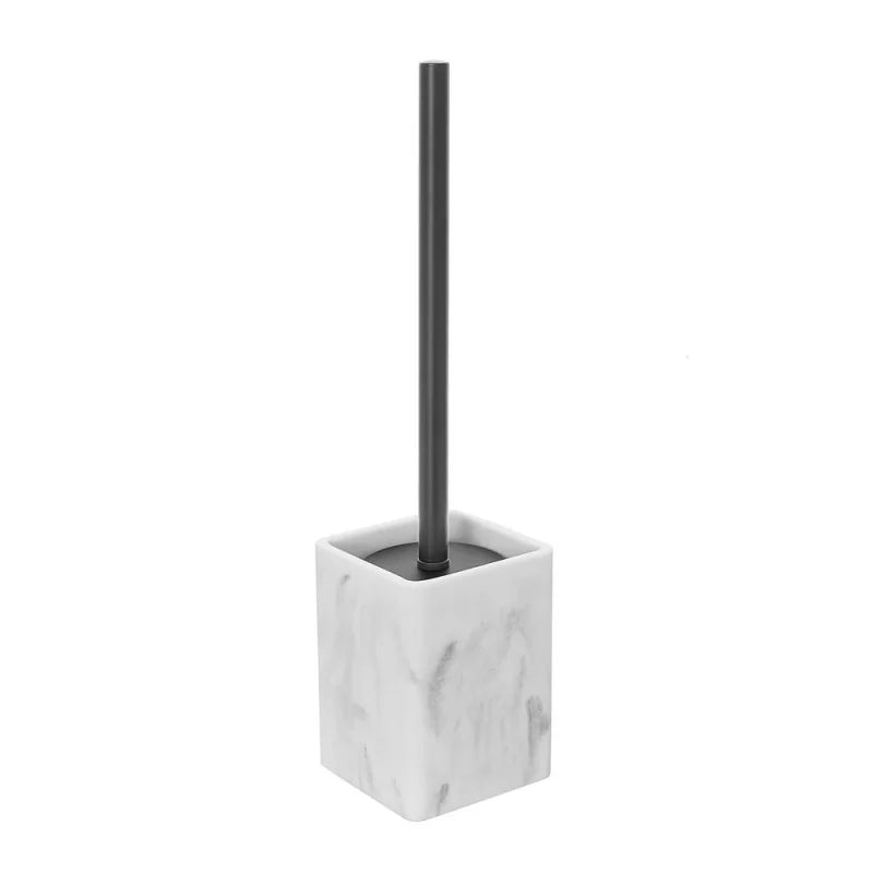 Porta scopino wc d'appoggio BathCore serie Marble - Effetto marmo bianco