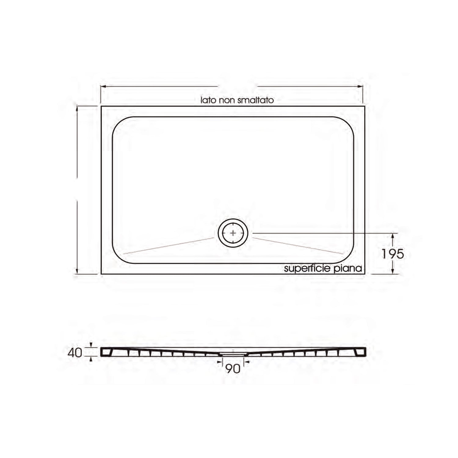  Piatto doccia cotone in ceramica 80x140cm linea Rapid by CeramicStore | Lo specialista del tuo bagno