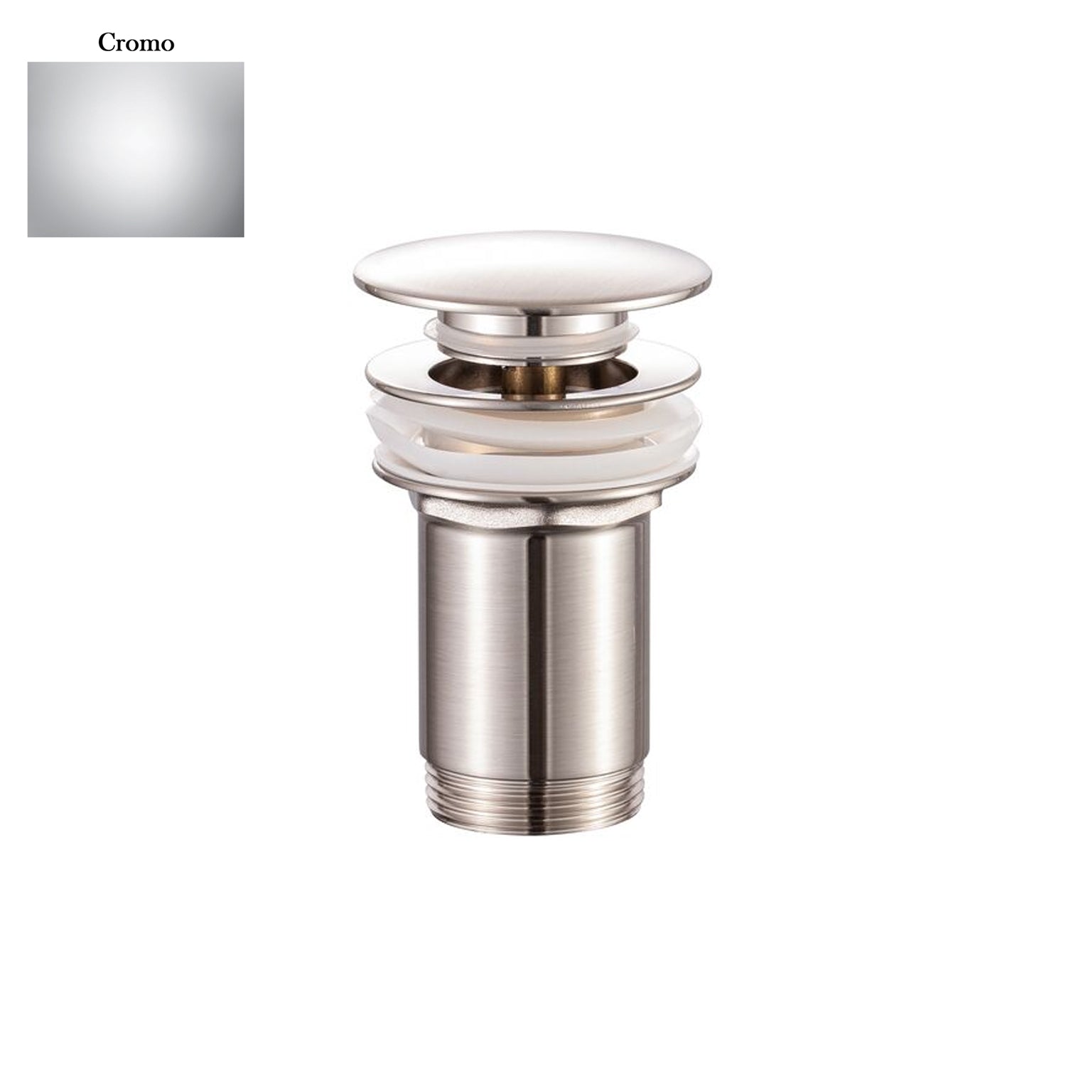 Scarico Click Clack senza troppo pieno in ottone cromo by CeramicStore | Lo specialista del tuo bagno