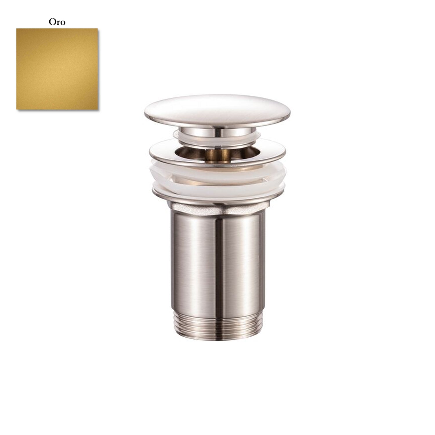 Scarico Click Clack senza troppo pieno in ottone oro by CeramicStore | Lo specialista del tuo bagno