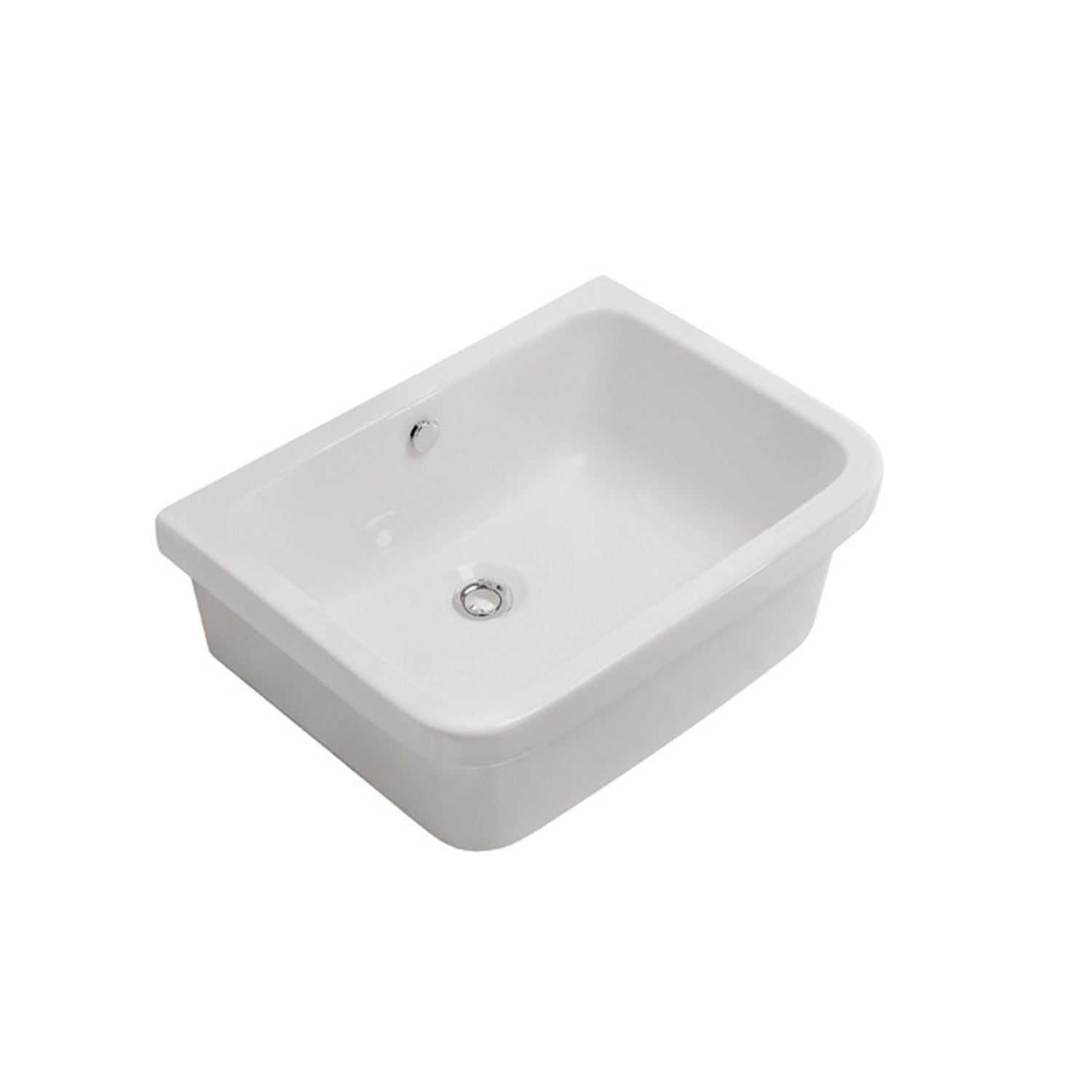 Pilozzo appoggio/sospeso bianco 51x44 serie Iris di Ceramica Globo con foro troppopieno by CeramicStore | Lo specialista del tuo bagno