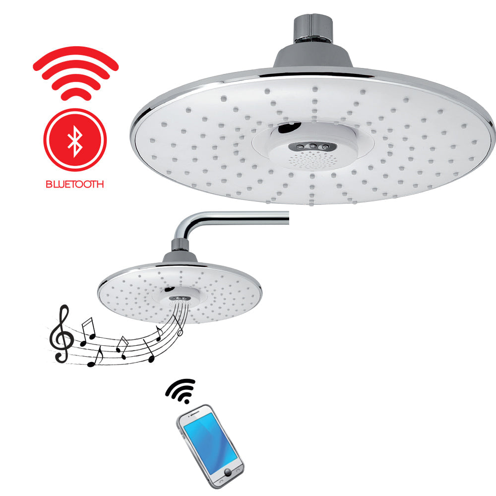 Soffione doccia monogetto con diffusore musica bluetooth diametro 23 cm by CeramicStore | Lo specialista del tuo bagno