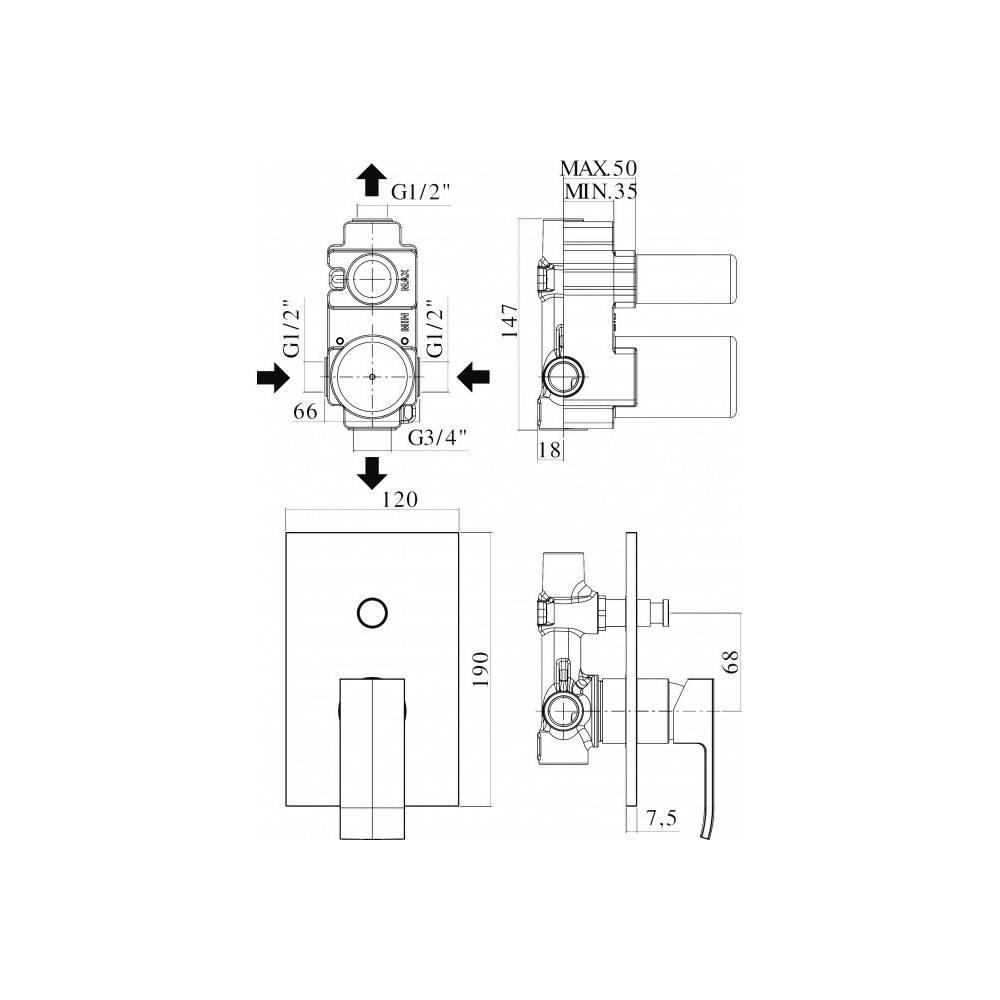  Miscelatore doccia incasso Paffoni serie ELLE - Steel Looking by CeramicStore | Lo specialista del tuo bagno
