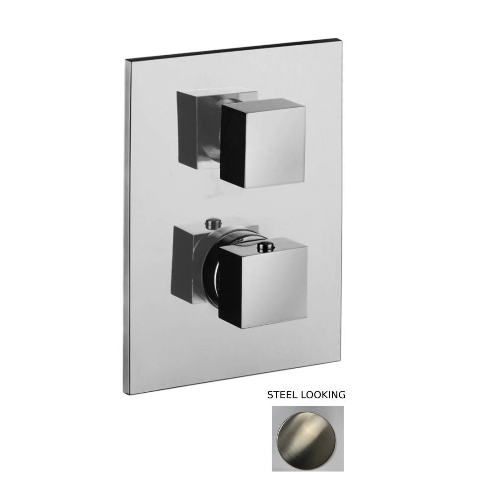 Miscelatore termostatico incasso doccia con 3 Uscite serie Level modello LEQ519ST/M Steel looking Paffoni by CeramicStore | Lo specialista del tuo bagno