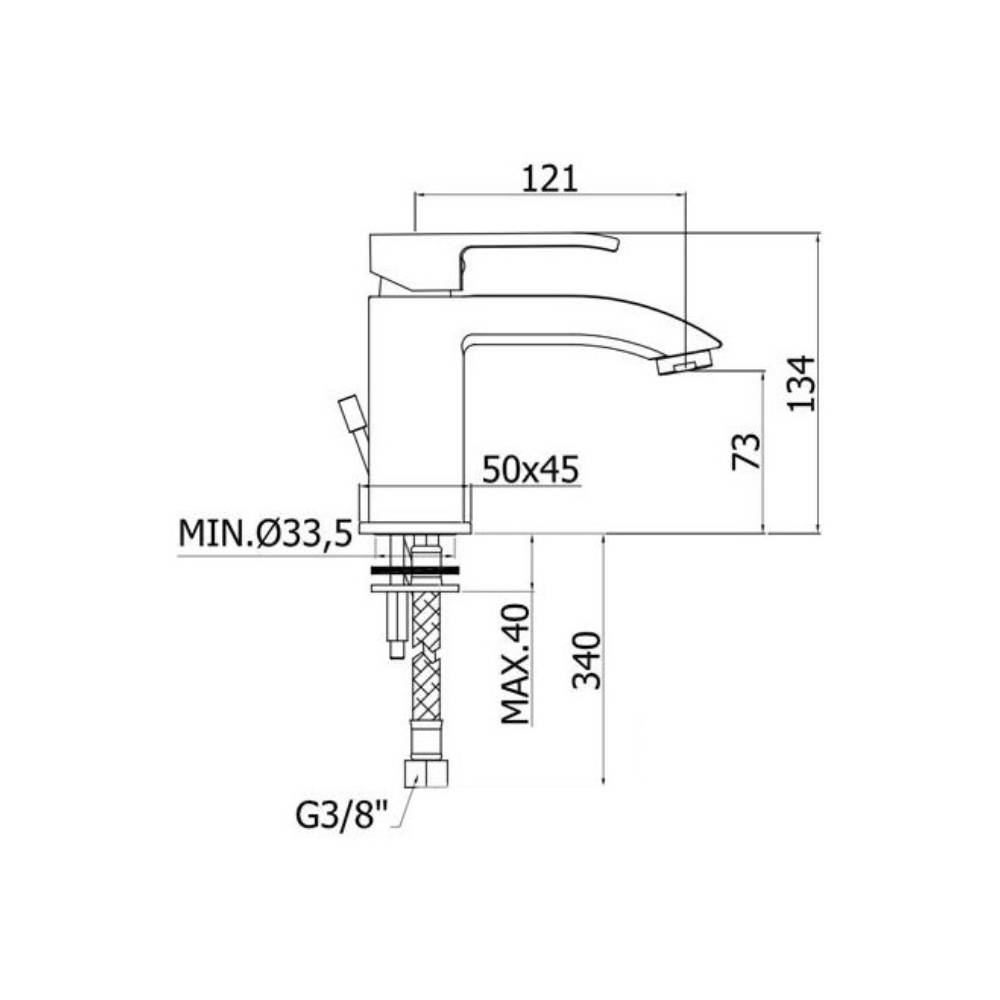  Miscelatore lavabo senza scarico serie Level modello LES071ST steel looking Paffoni by CeramicStore | Lo specialista del tuo bagno