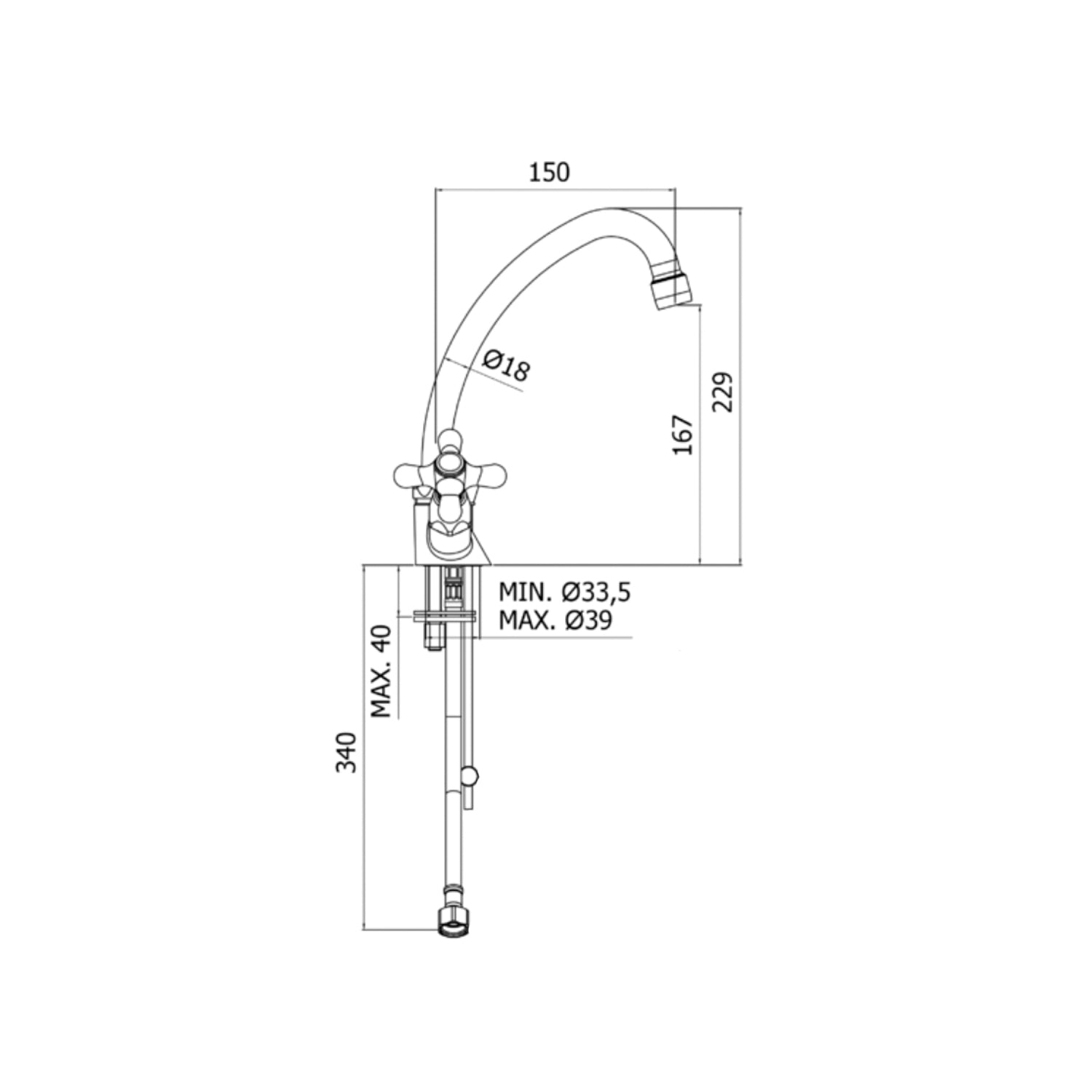  Monoforo lavabo con canna orientabile Paffoni serie Viola - Cromato by CeramicStore | Lo specialista del tuo bagno