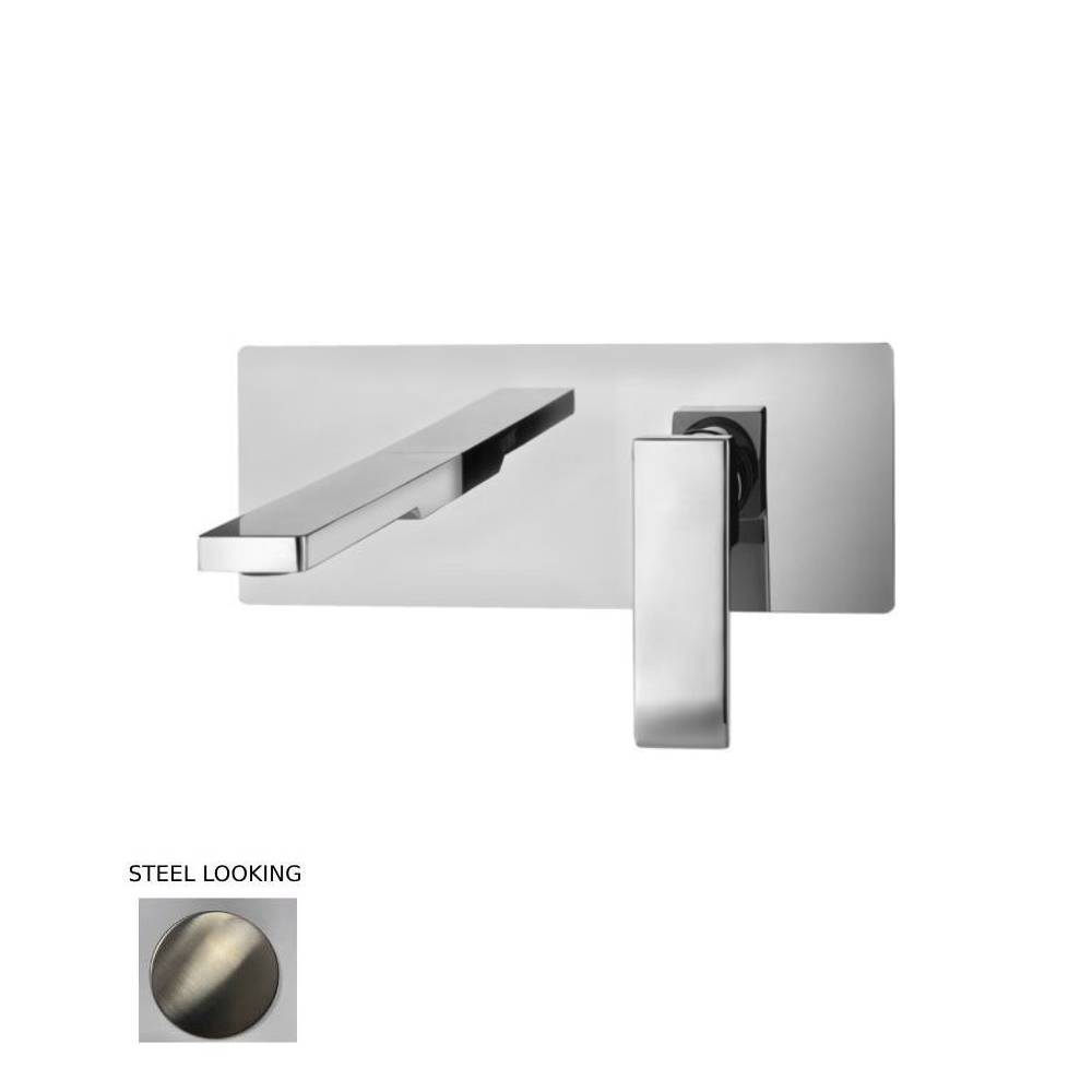 Miscelatore lavabo incasso 2 Fori serie Level modello LES106ST steel looking Paffoni by CeramicStore | Lo specialista del tuo bagno