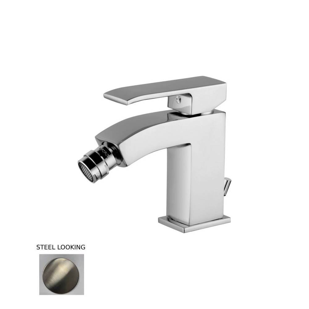 Miscelatore Bidet senza piletta serie Level modello LES131ST Steel looking Paffoni by CeramicStore | Lo specialista del tuo bagno