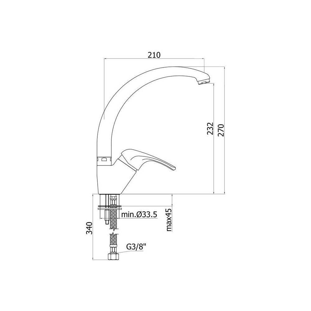  Miscelatore lavello con canna orientabile serie Nettuno Due modello ND181CR cromo Paffoni by CeramicStore | Lo specialista del tuo bagno