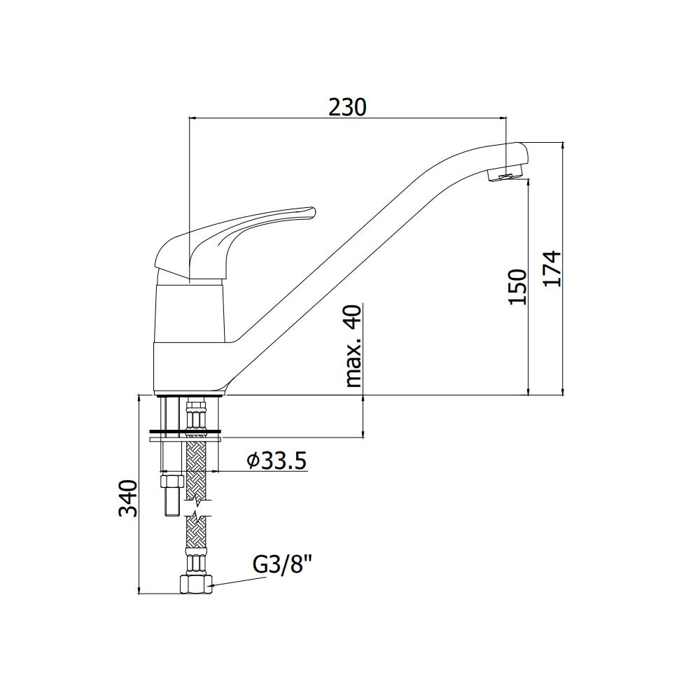  Miscelatore lavello monoforo con canna orientabile serie Nettuno Due Paffoni - Bianco by CeramicStore | Lo specialista del tuo bagno