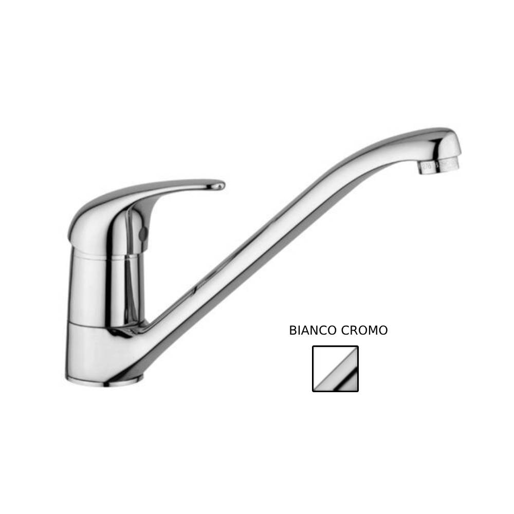 Miscelatore lavello monoforo con canna orientabile serie Nettuno Due Paffoni - Bianco by CeramicStore | Lo specialista del tuo bagno