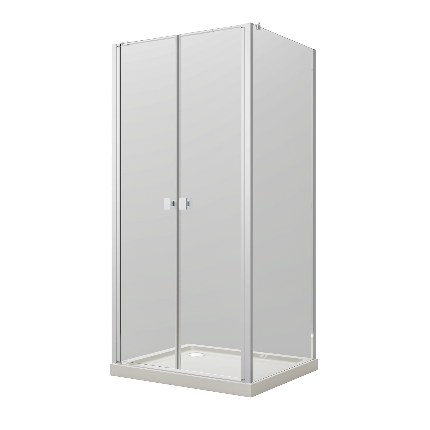  Box doccia DSense doppia battente 90cm h200cm vetro trasparente profili cromo by CeramicStore | Lo specialista del tuo bagno