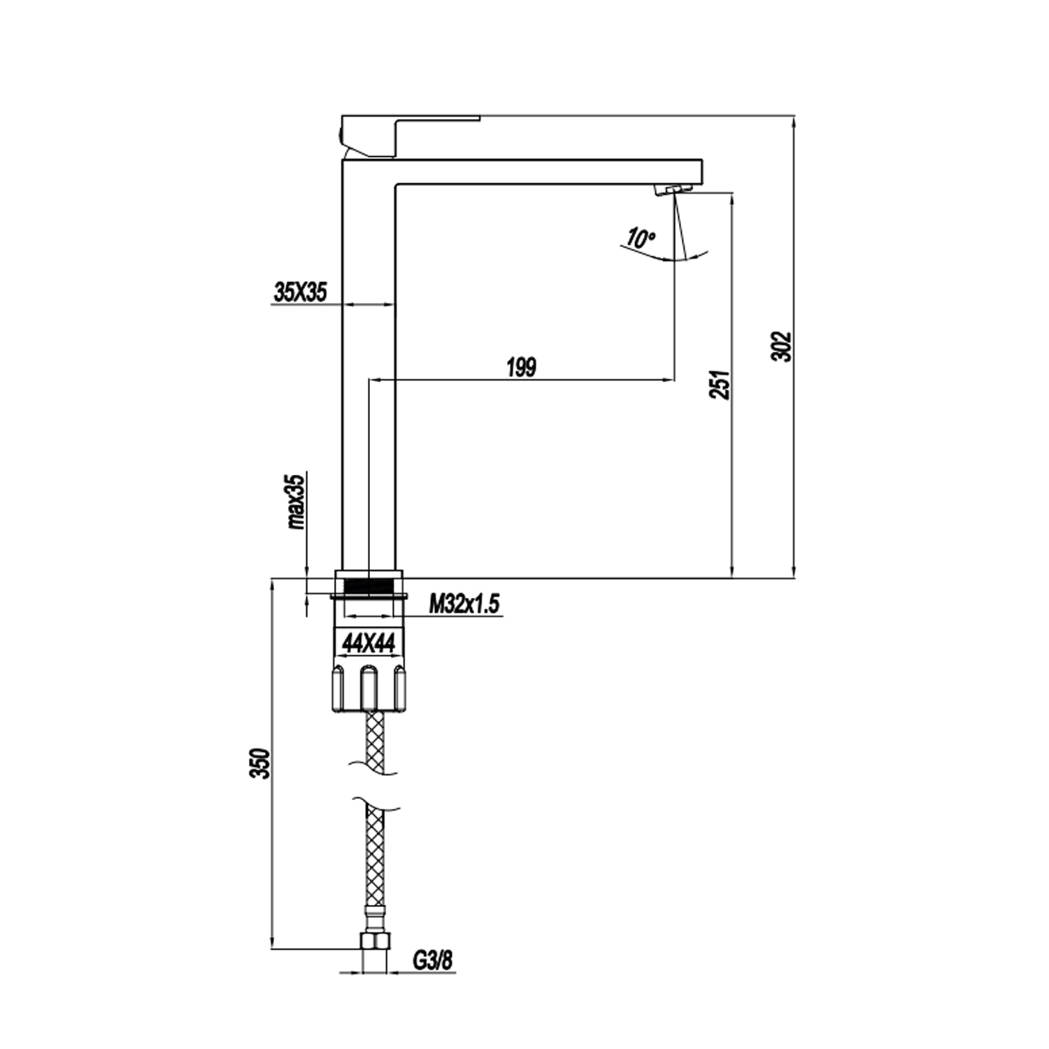  Miscelatore monocomando lavabo alto RubiFlux serie Rose - Cromo by CeramicStore | Lo specialista del tuo bagno