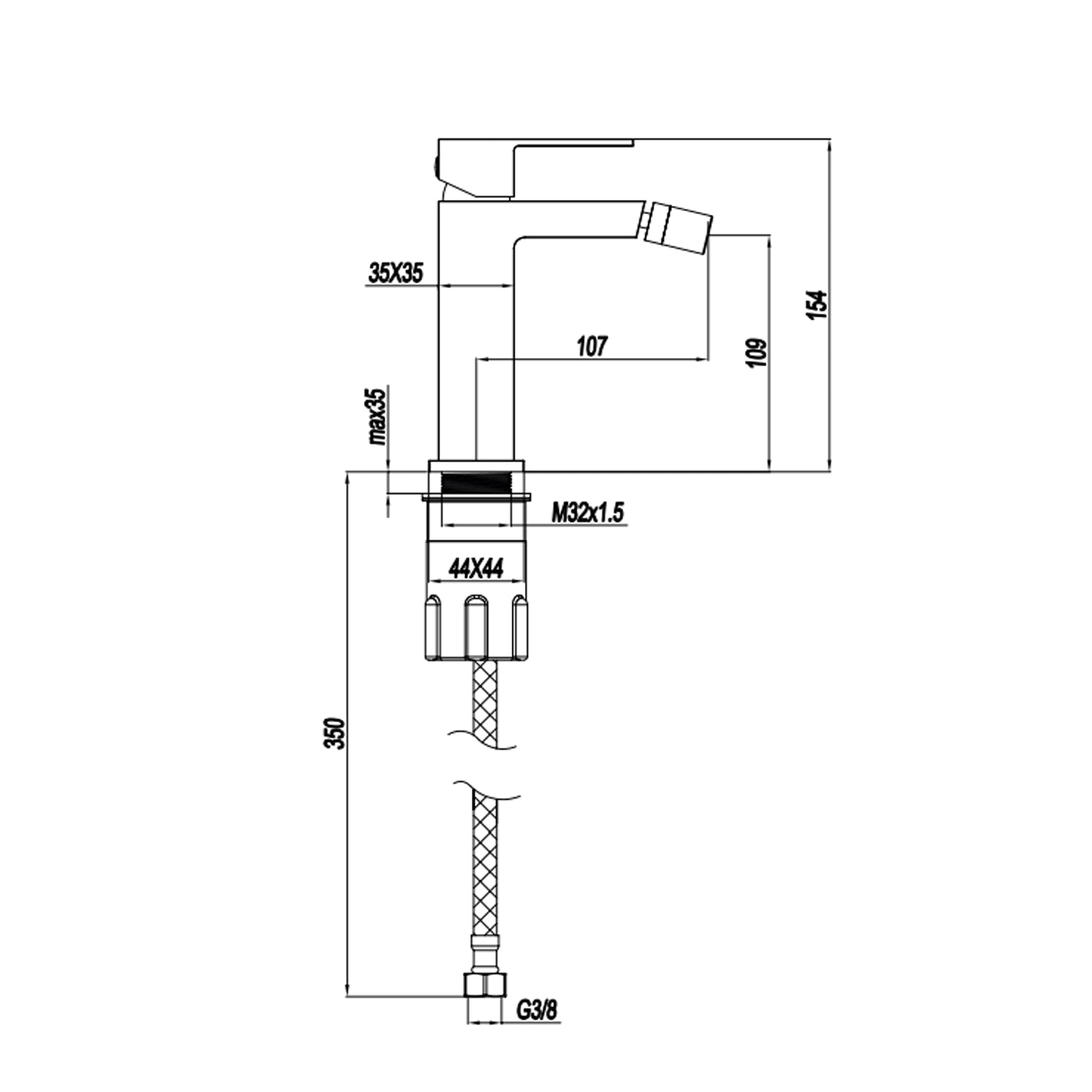  Miscelatore monocomando bidet RubiFlux serie Rose - Cromo by CeramicStore | Lo specialista del tuo bagno