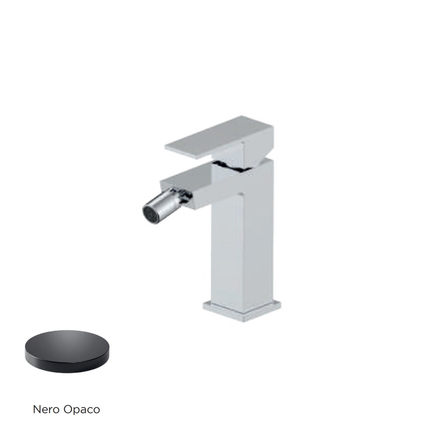 Miscelatore monocomando bidet con scarico RubiFlux serie Rose - Nero Opaco by CeramicStore | Lo specialista del tuo bagno