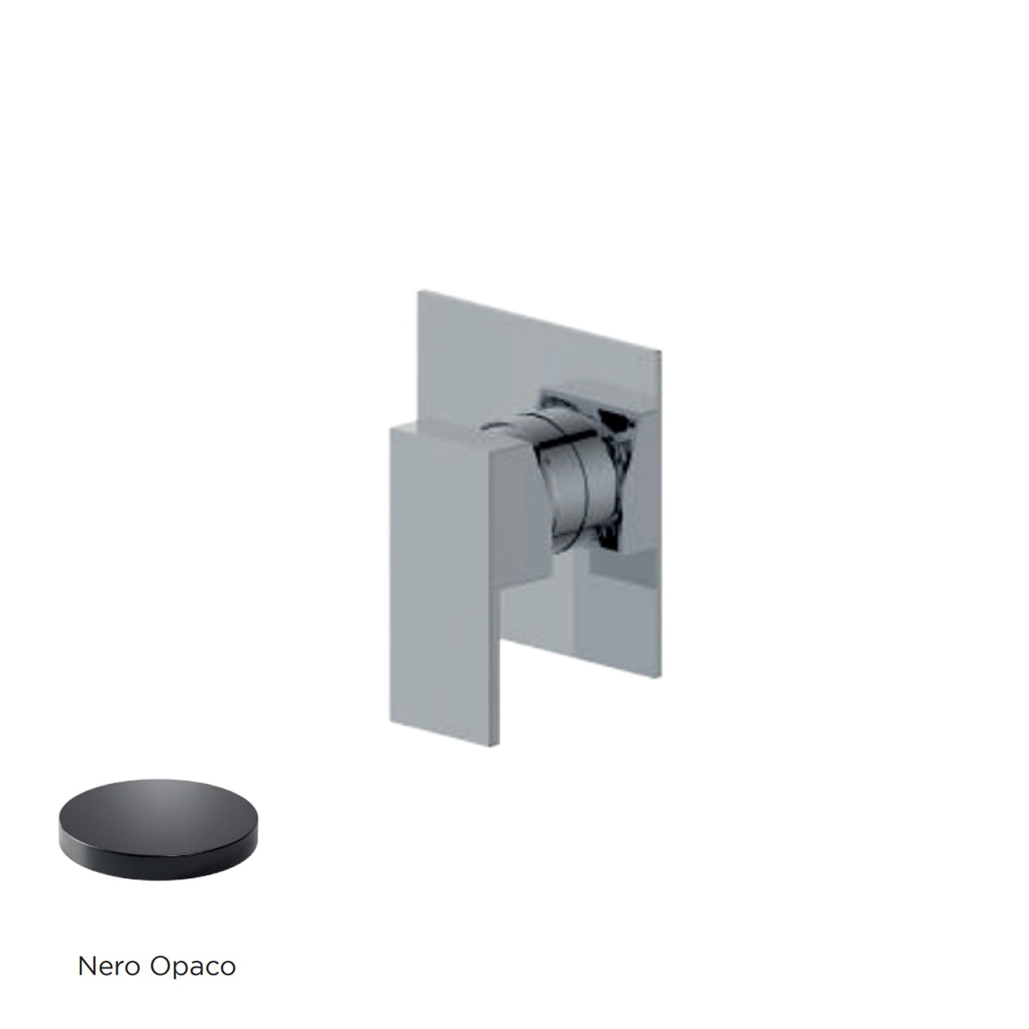 Miscelatore monocomando da incasso per doccia RubiFlux serie Rose - Nero Opaco by CeramicStore | Lo specialista del tuo bagno