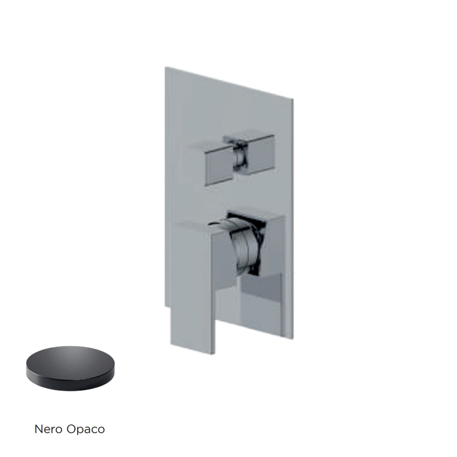 Miscelatore monocomando da incasso per doccia con deviatore RubiFlux serie Rose - Nero Opaco by CeramicStore | Lo specialista del tuo bagno