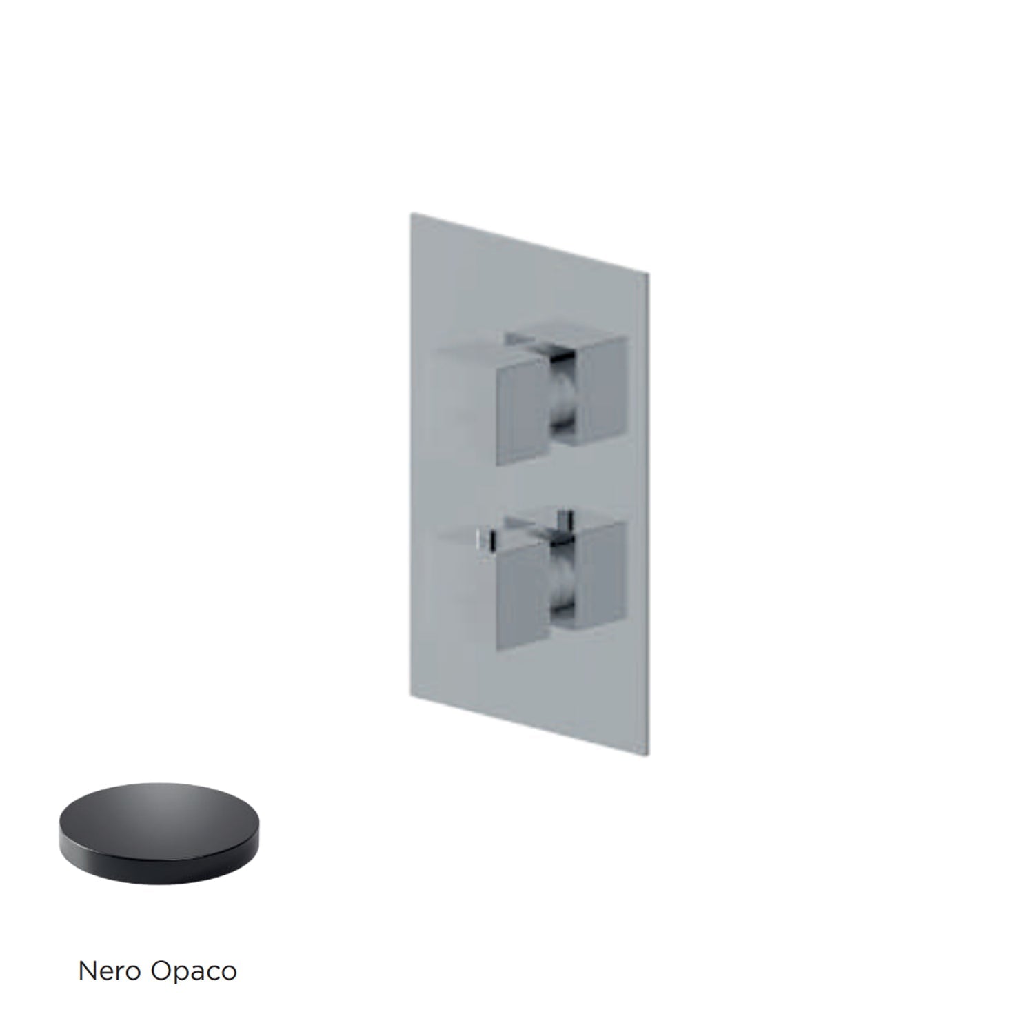 Miscelatore monocomando da incasso termostatico con deviatore RubiFlux serie Rose - Nero Opaco by CeramicStore | Lo specialista del tuo bagno