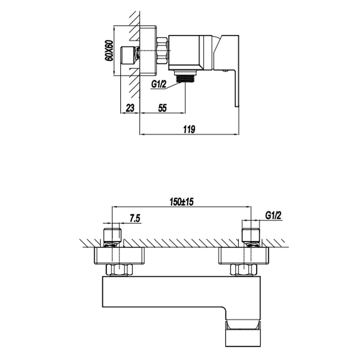  Miscelatore monocomando esterno per doccia RubiFlux serie Rose - Cromo by CeramicStore | Lo specialista del tuo bagno