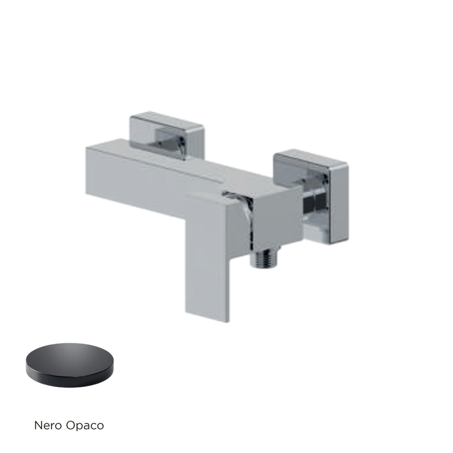 Miscelatore monocomando esterno per doccia RubiFlux serie Rose - Nero Opaco by CeramicStore | Lo specialista del tuo bagno