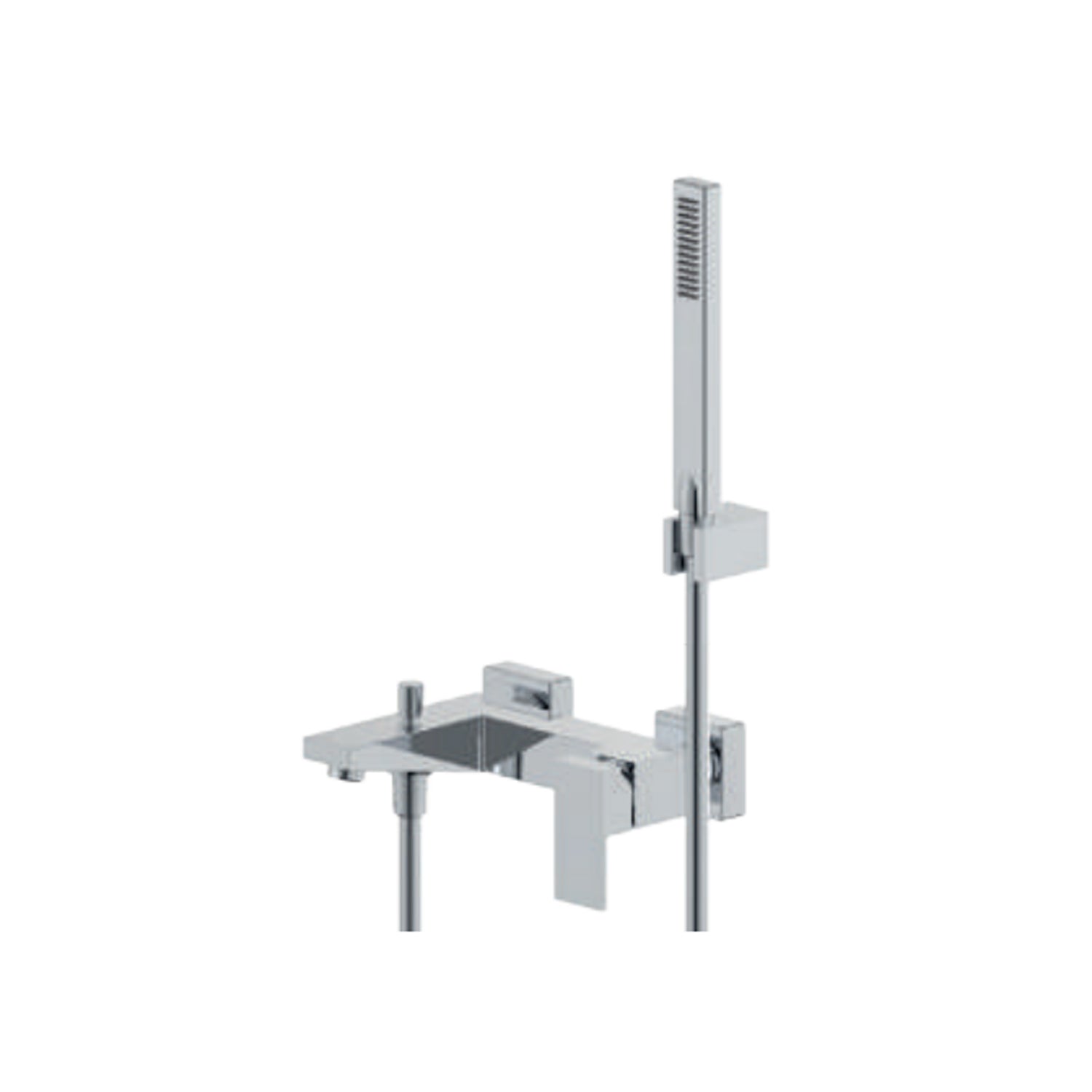 Miscelatore monocomando esterno per vasca con kit doccino RubiFlux serie Rose - Cromo by CeramicStore | Lo specialista del tuo bagno