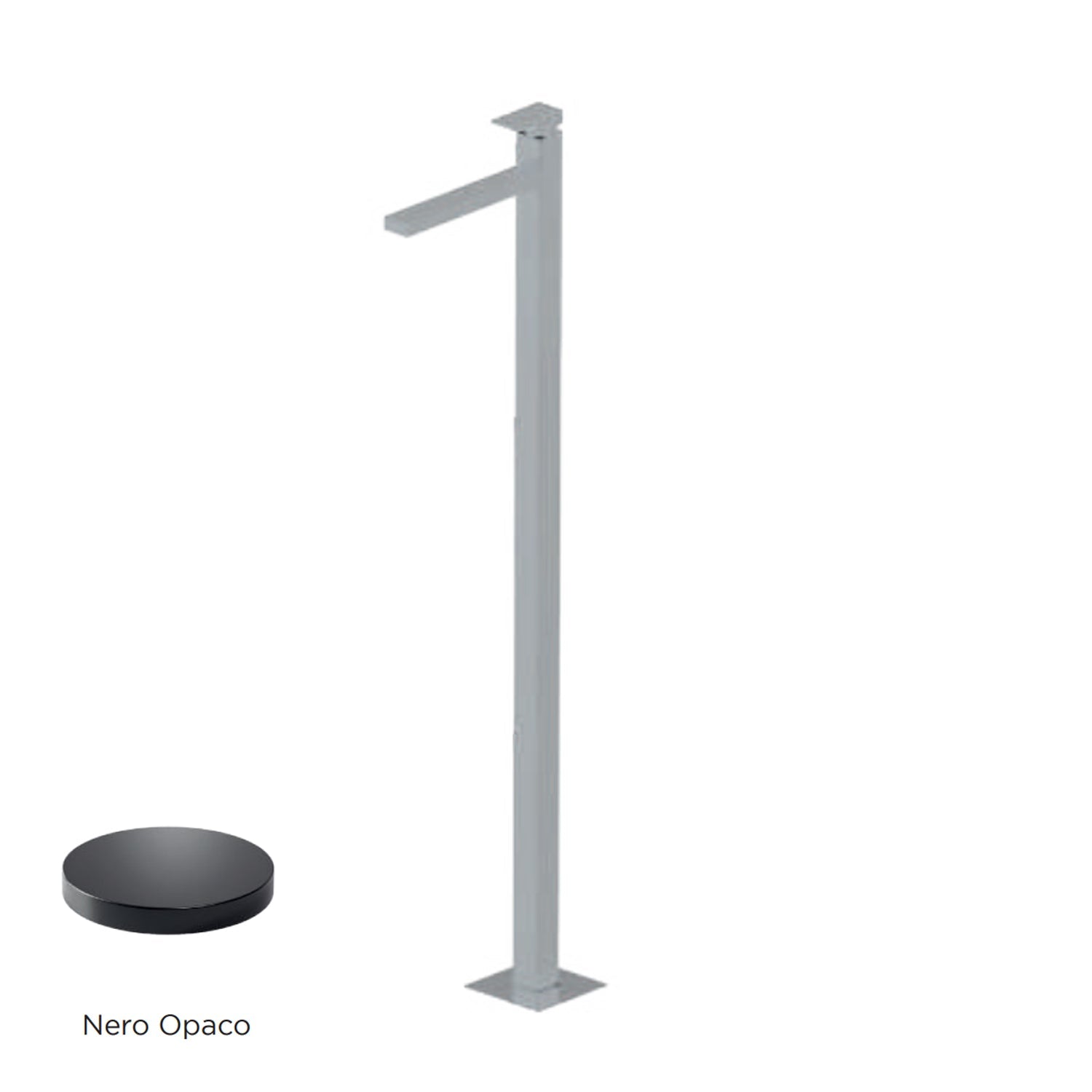 Miscelatore monocomando lavabo freestanding RubiFlux serie Rose - Nero Opaco by CeramicStore | Lo specialista del tuo bagno