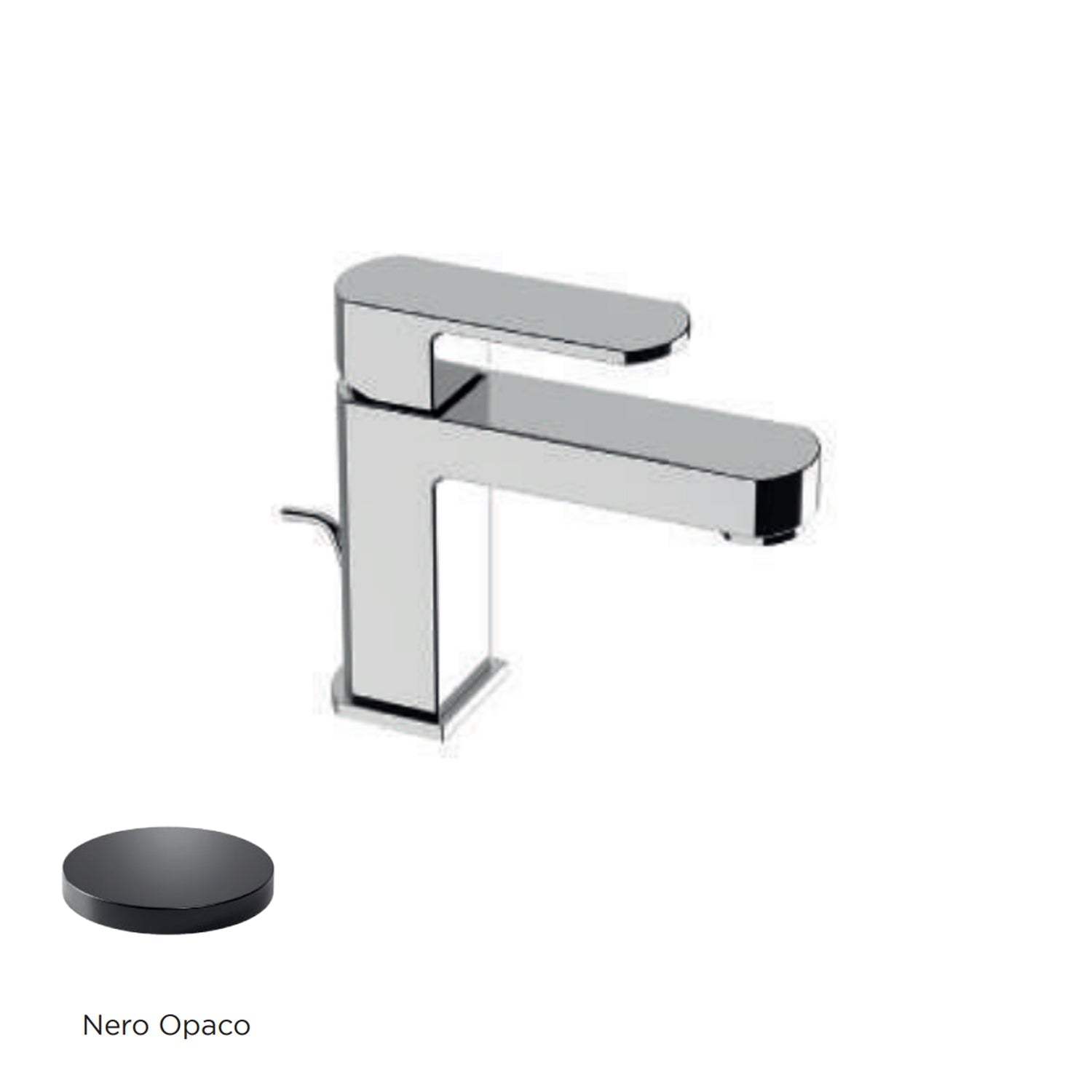 Miscelatore monocomando lavabo RubiFlux serie Dema - Nero Opaco by CeramicStore | Lo specialista del tuo bagno