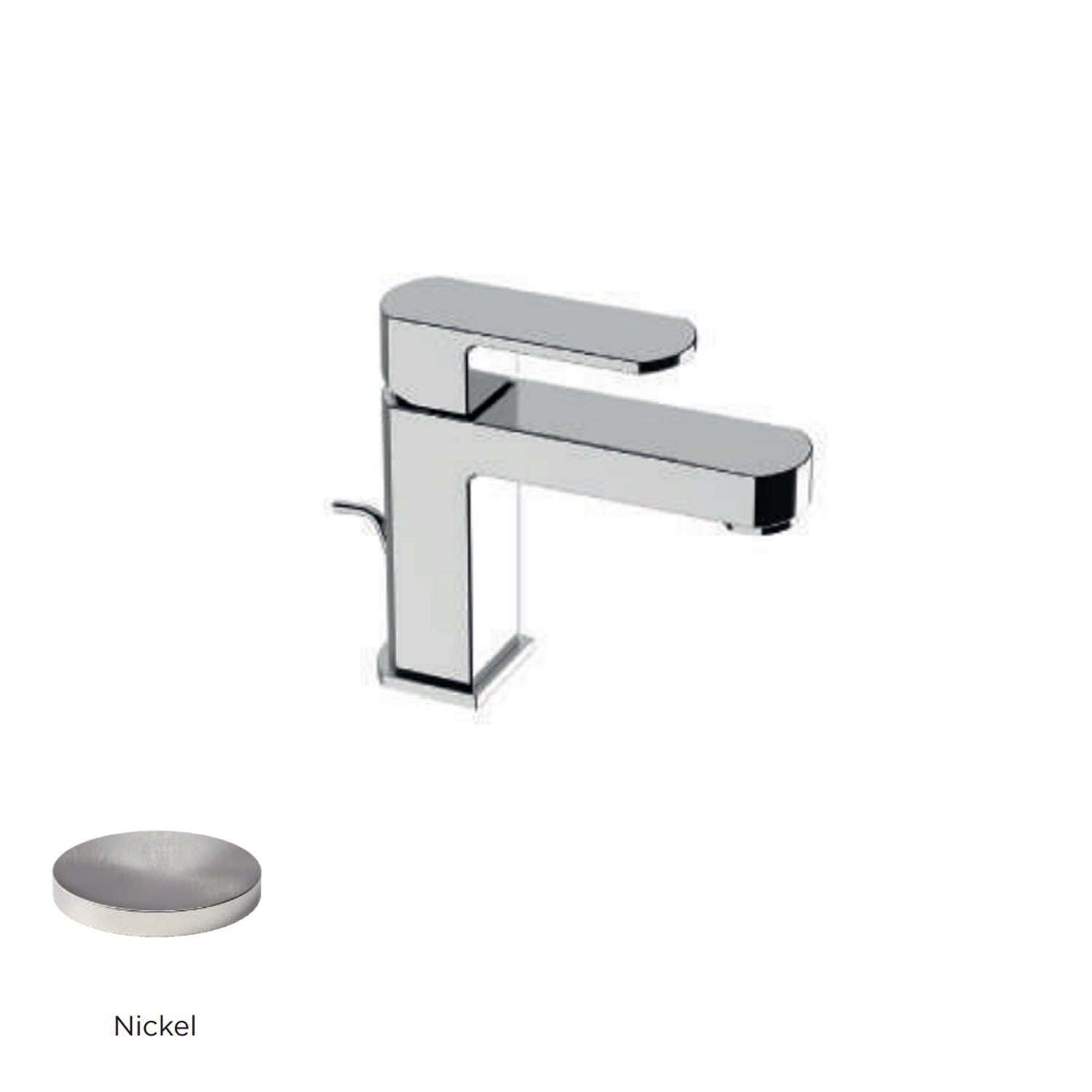 Miscelatore monocomando lavabo RubiFlux serie Dema - Nickel by CeramicStore | Lo specialista del tuo bagno