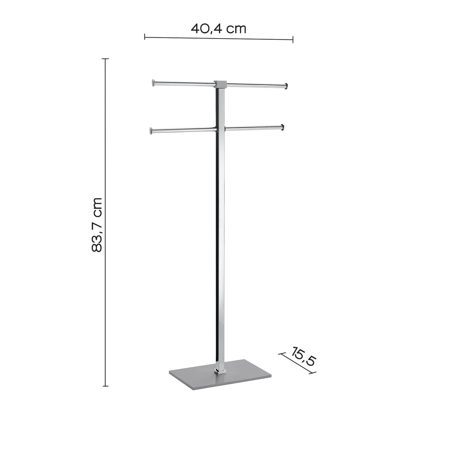  Piantana porta asciugamani in Acciaio Inox Gedy di Rainbow - Grigio