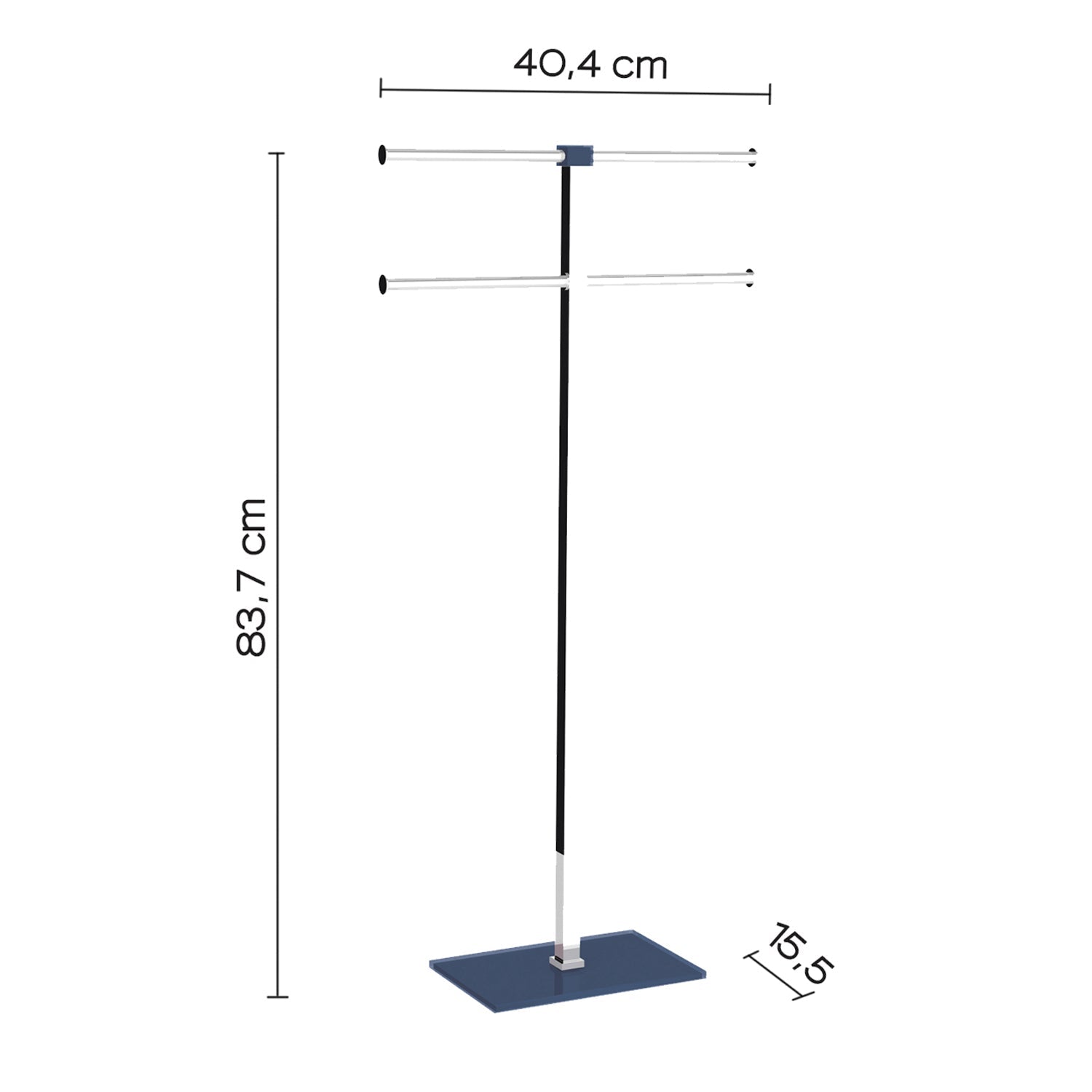  Piantana porta asciugamani in Acciaio Inox Gedy di Rainbow - Blu Petrolio