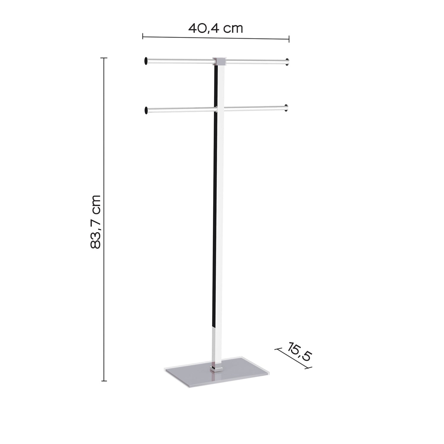  Piantana porta asciugamani in Acciaio Inox Gedy di Rainbow - Argento