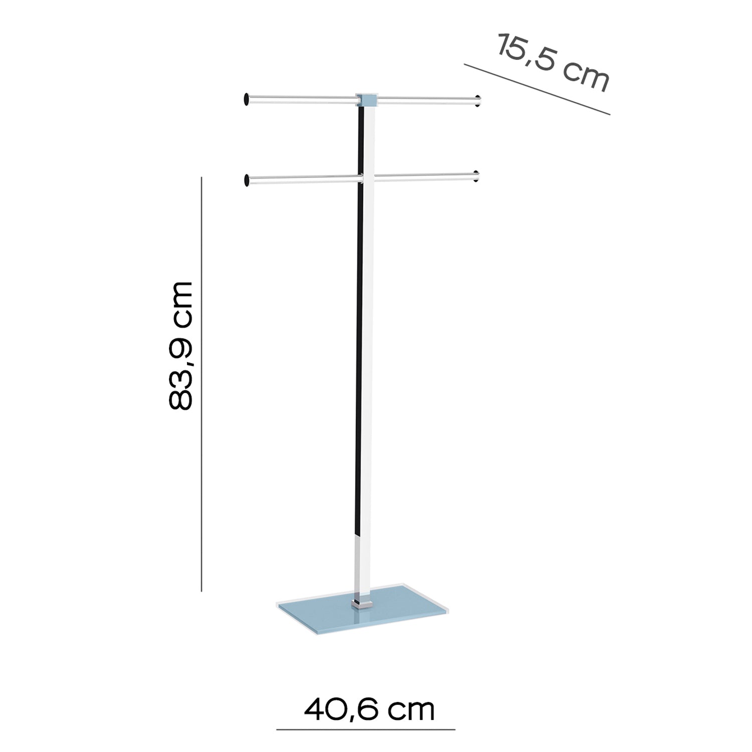  Piantana porta asciugamani in Acciaio Inox Gedy di Rainbow - Celeste