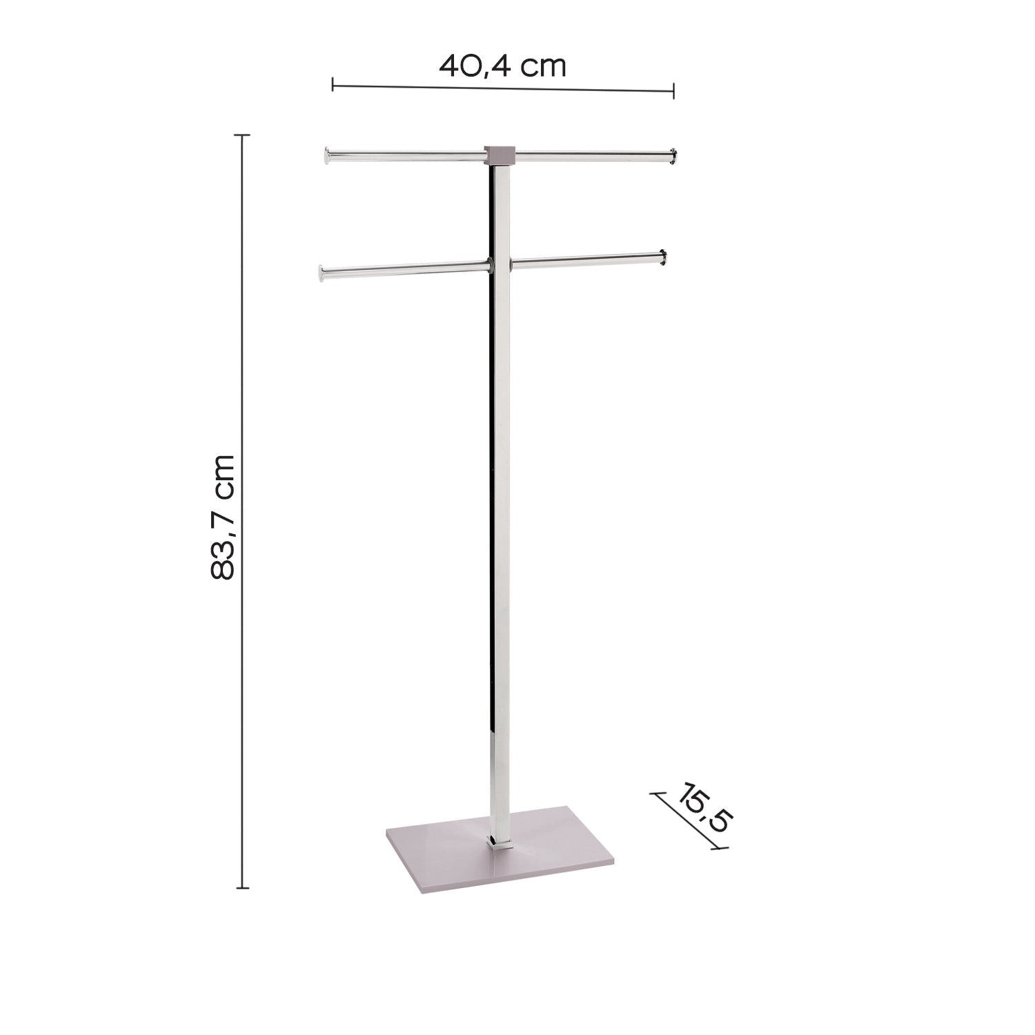  Piantana porta asciugamani in Acciaio Inox Gedy di Rainbow - Tortora chiaro