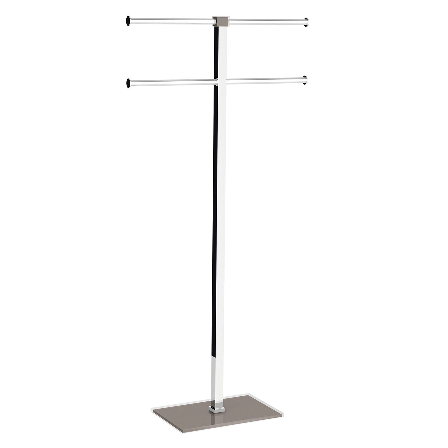 Piantana porta asciugamani in Acciaio Inox Gedy di Rainbow - Trasparente/Tortora