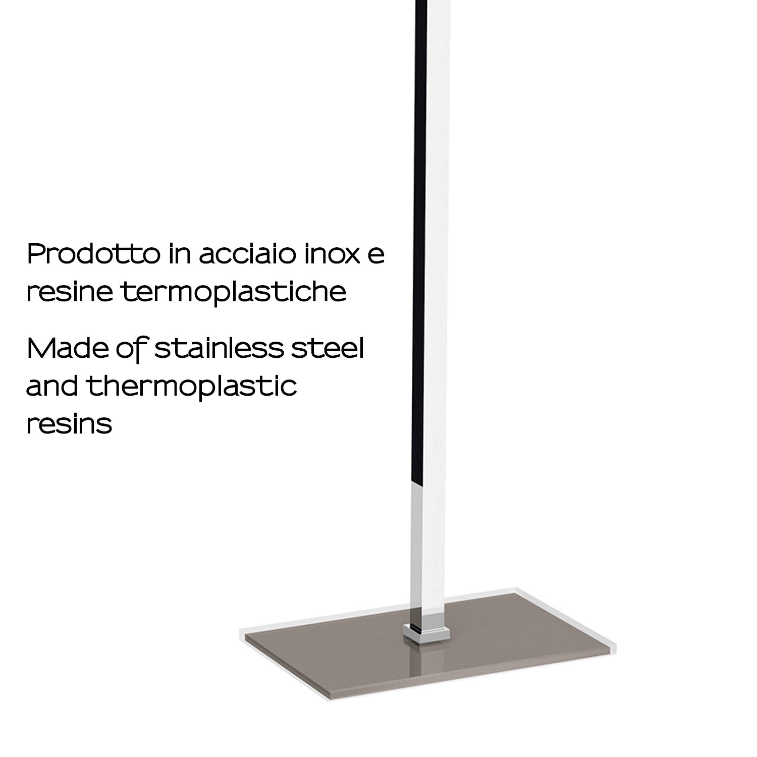  Piantana porta asciugamani in Acciaio Inox Gedy di Rainbow - Trasparente/Tortora