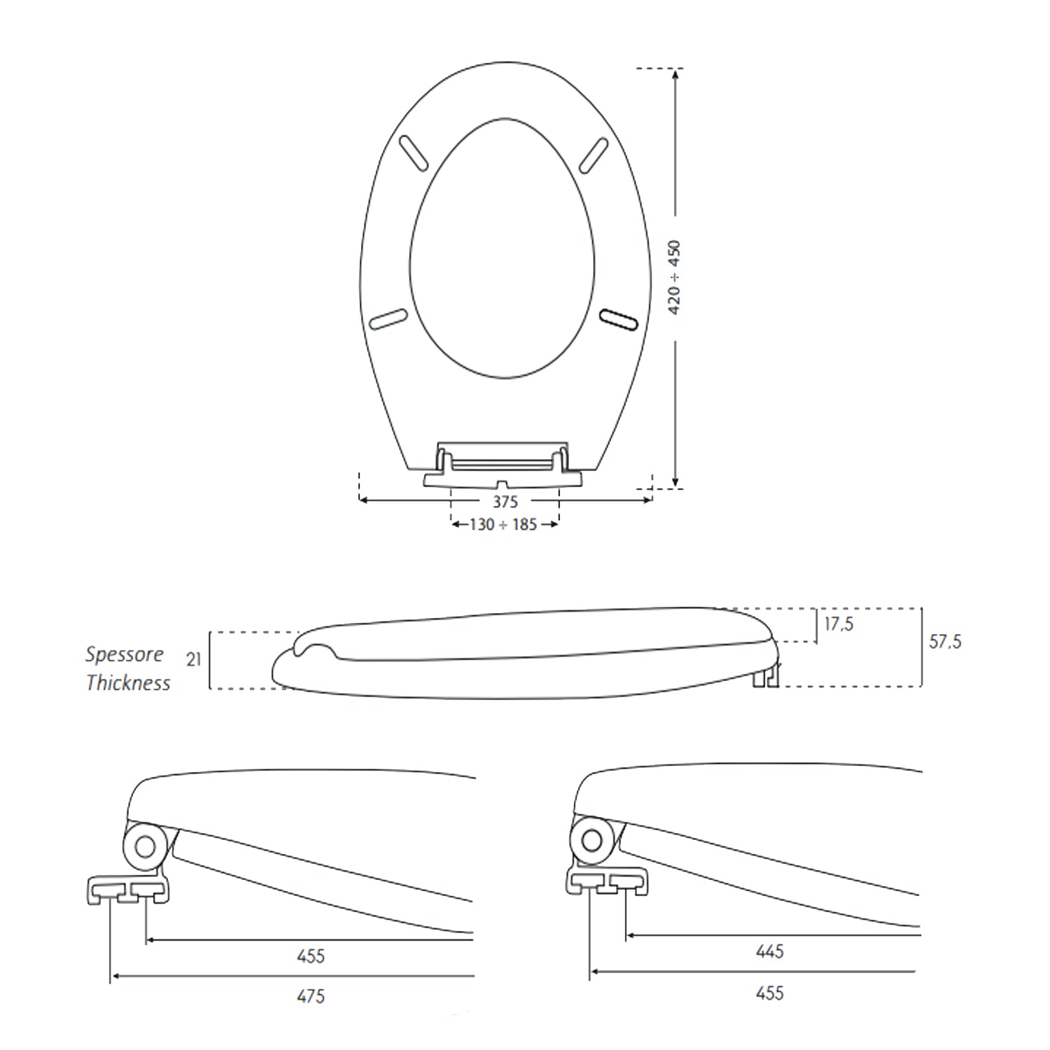 Sedile water in ABS Bathcore - Champagne 2