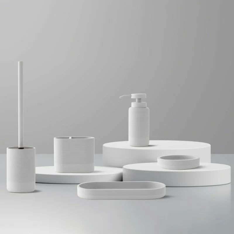 Dispenser bagno in poliresina BathCore serie Elena - Bianco 3