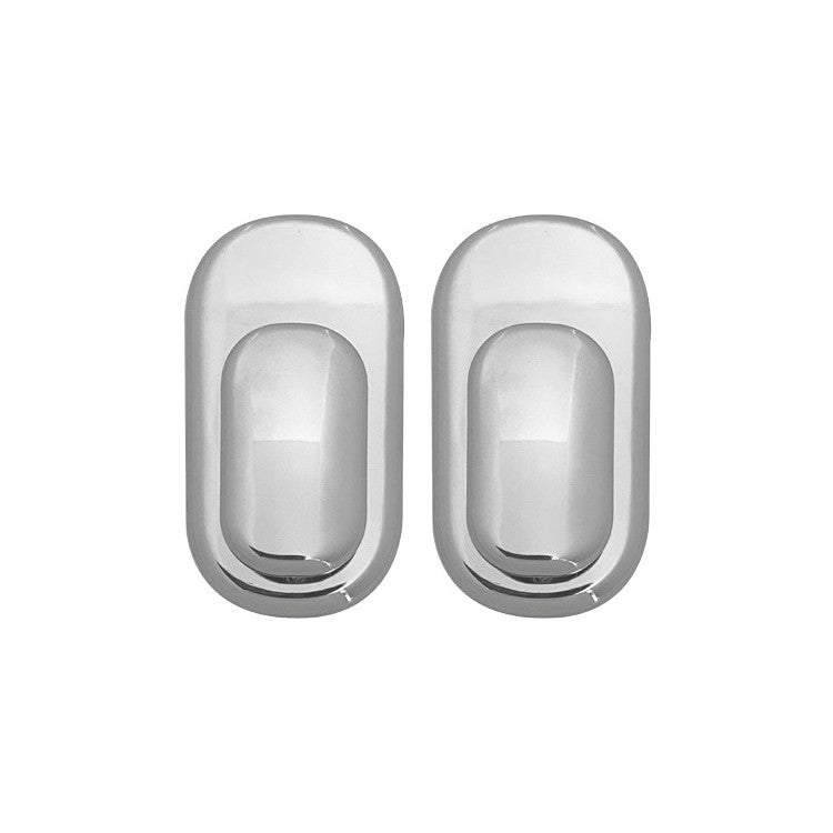 Set 2 ganci in plastica BathCore con doppio fissaggio - Cromo