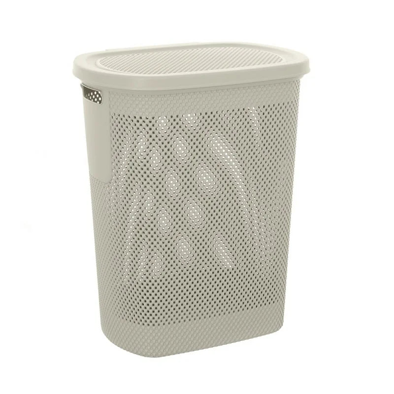 Portabiancheria in plastica 58 Lt Bathcore modello Livia - Bianco