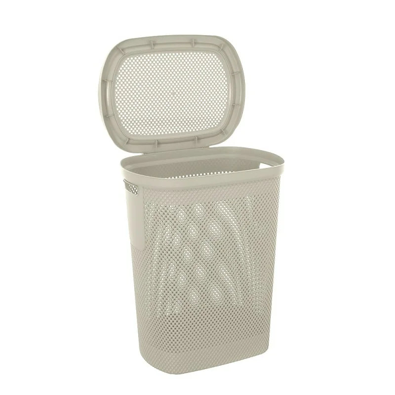 Portabiancheria in plastica 58 Lt Bathcore modello Livia - Bianco 2